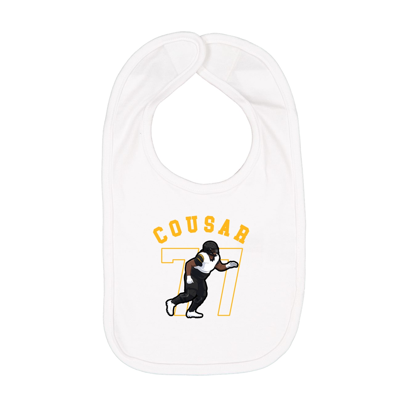 Infant Bib — Shirsey Arch in White