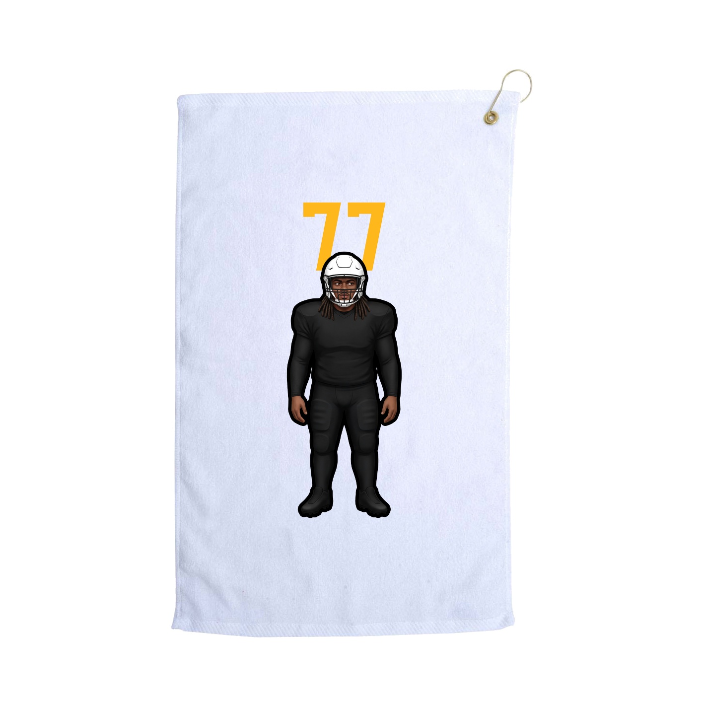 Golf Towel — Number Top in White