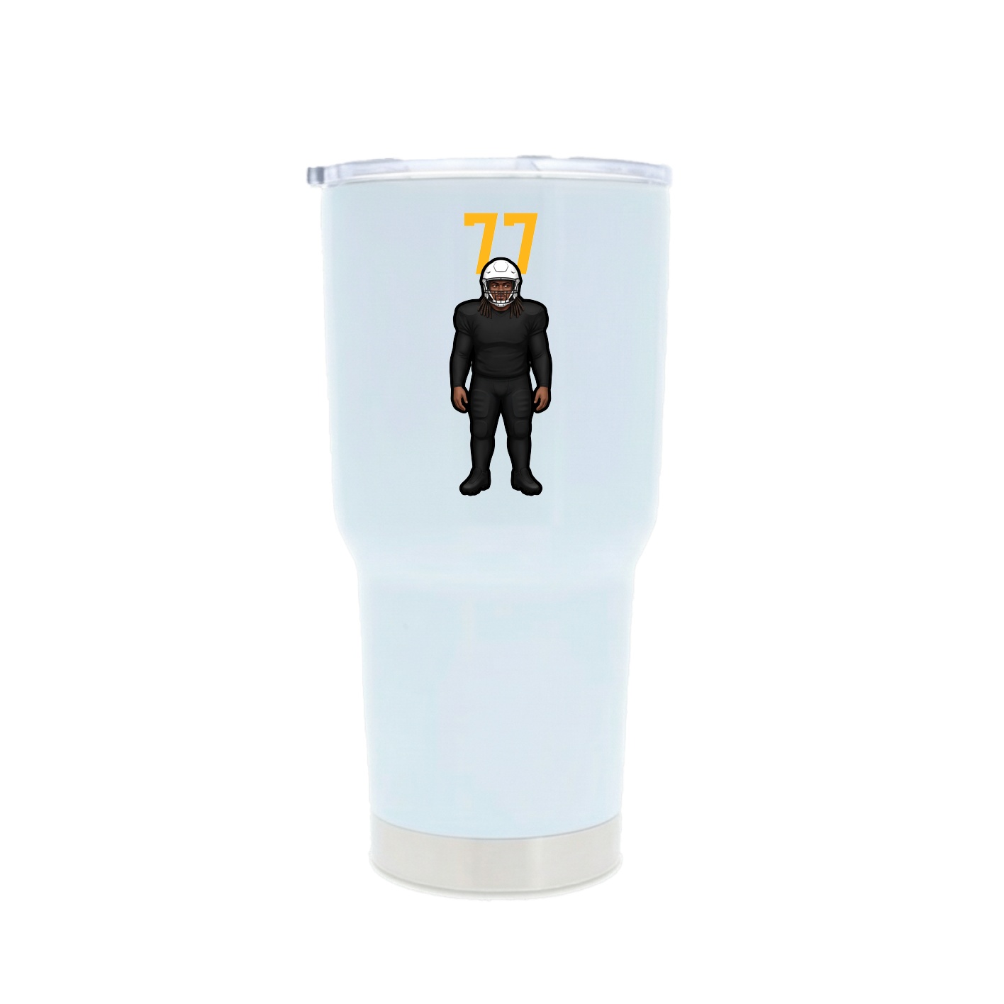 30oz Stainless Steel Tumbler — Number Top in White