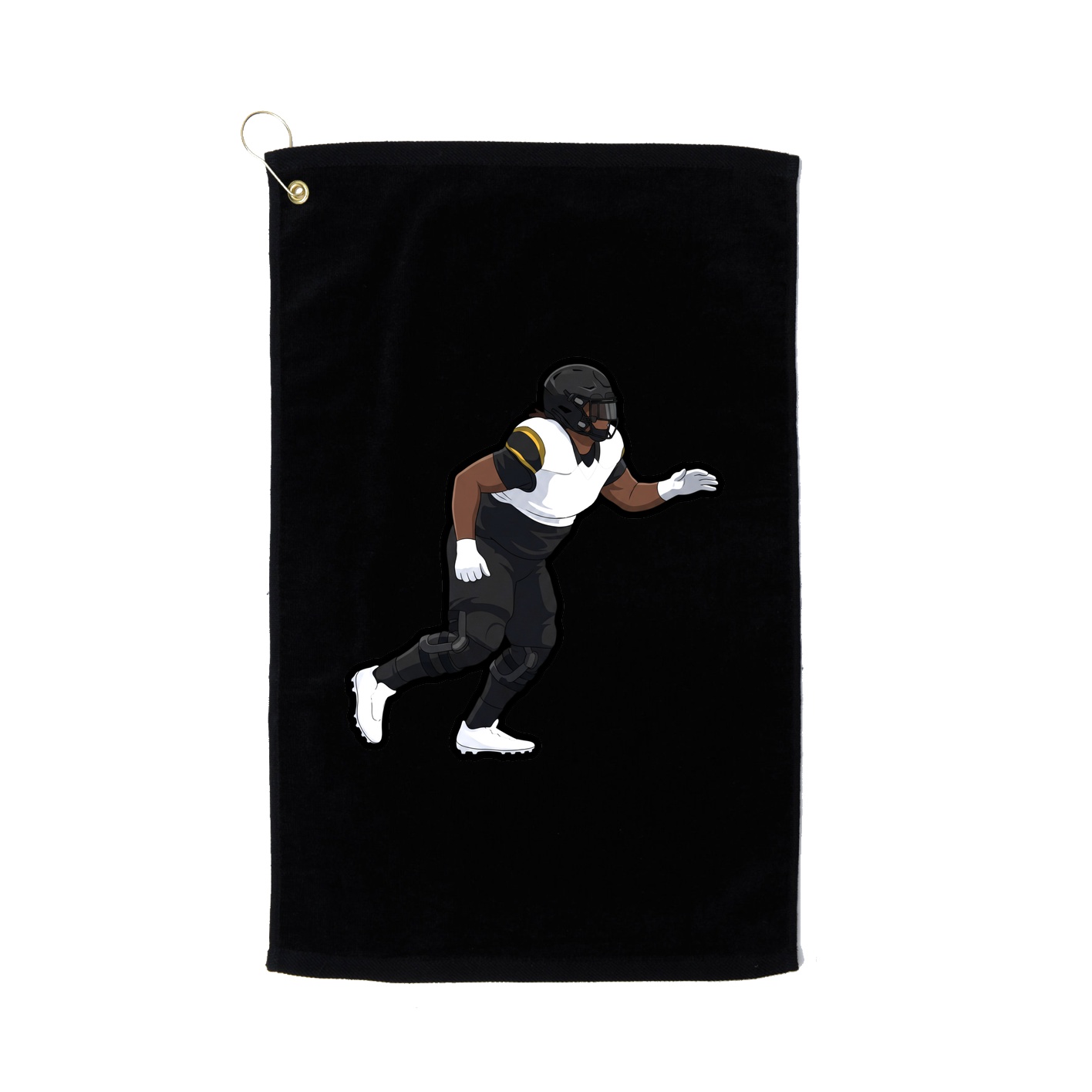 Golf Towel — Name Vertical in Black