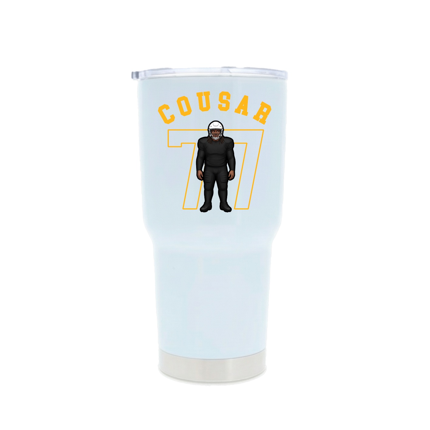 30oz Stainless Steel Tumbler — Shirsey Arch in White