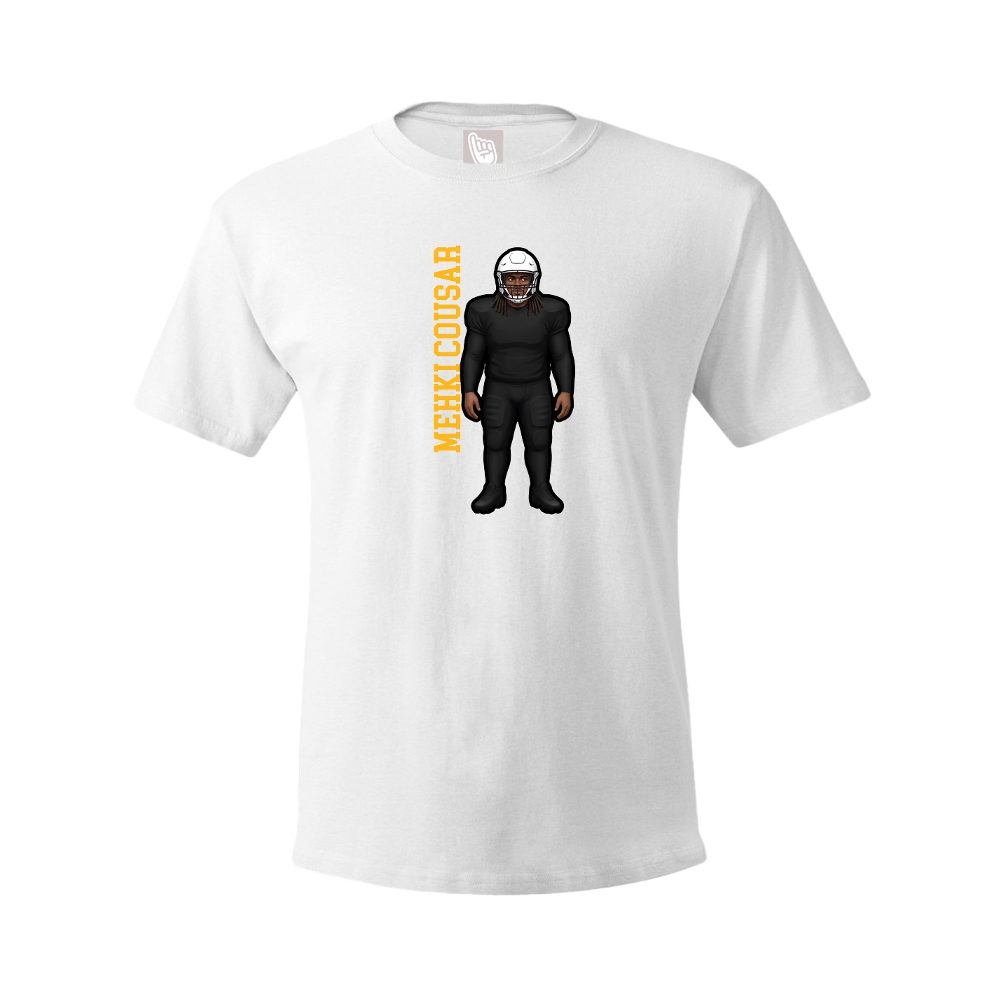 Tee — Name Vertical in White