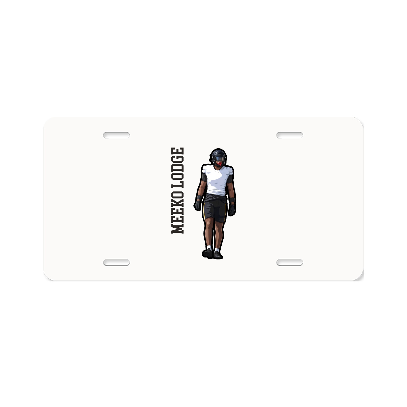 License Plate — Name Vertical in Classic
