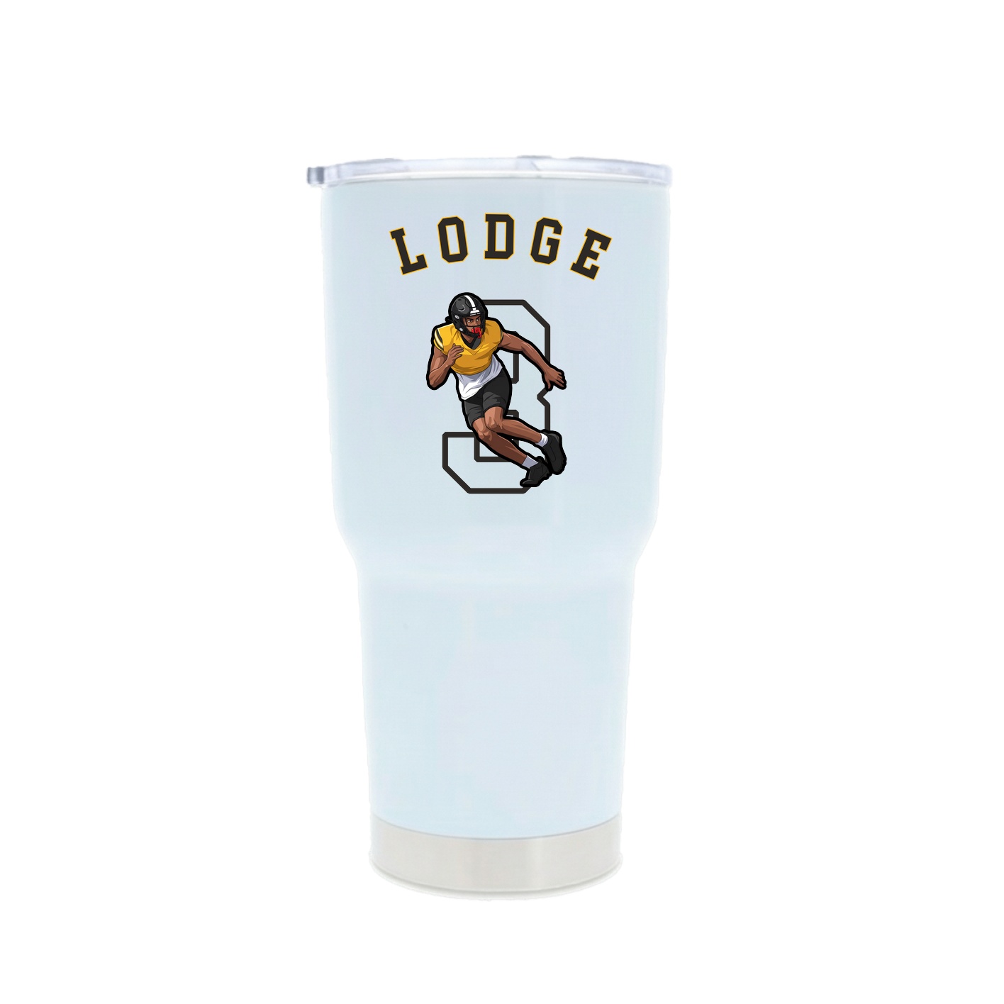30oz Stainless Steel Tumbler — Shirsey Arch in White