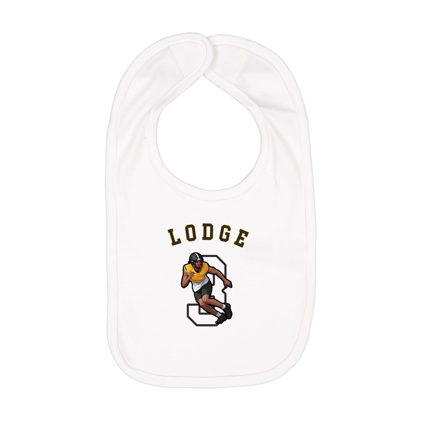 Infant Bib — Shirsey Arch in White