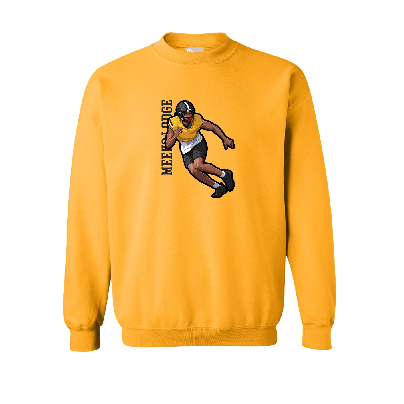 Fleece Crew — Name Vertical in Gold