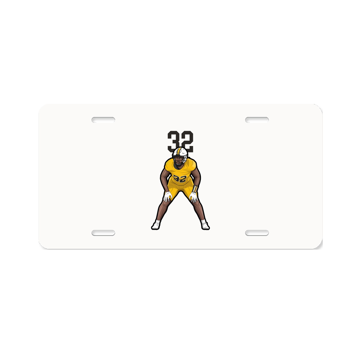 License Plate — Number Top in Classic