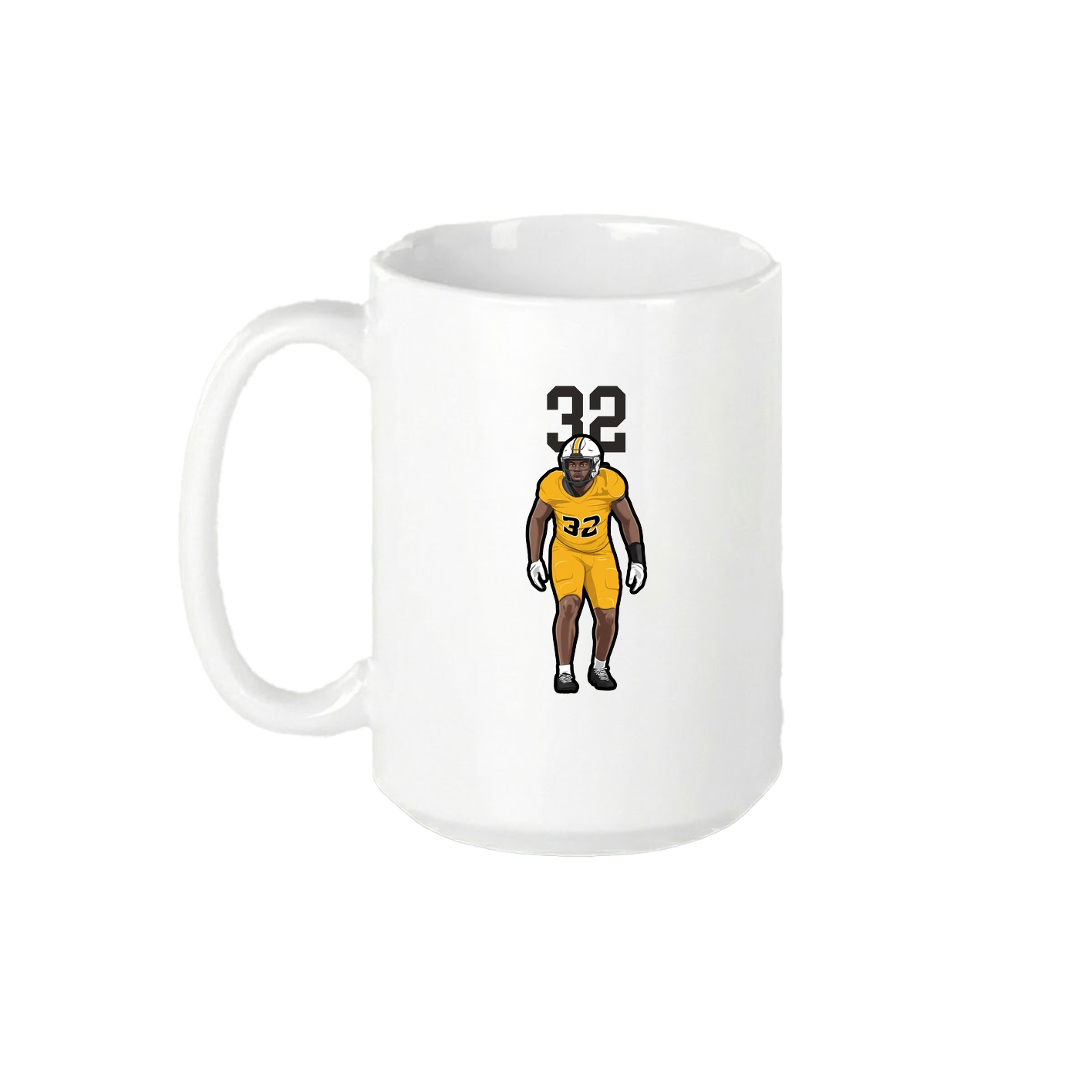 15oz Coffee Mug — Number Top in White
