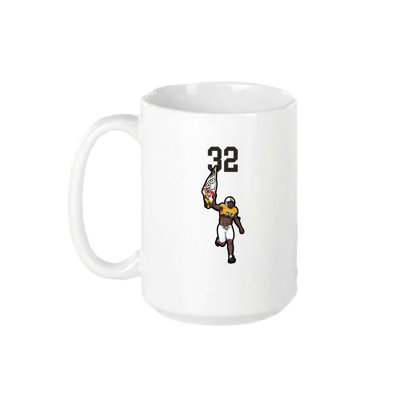 15oz Coffee Mug — Number Top in White