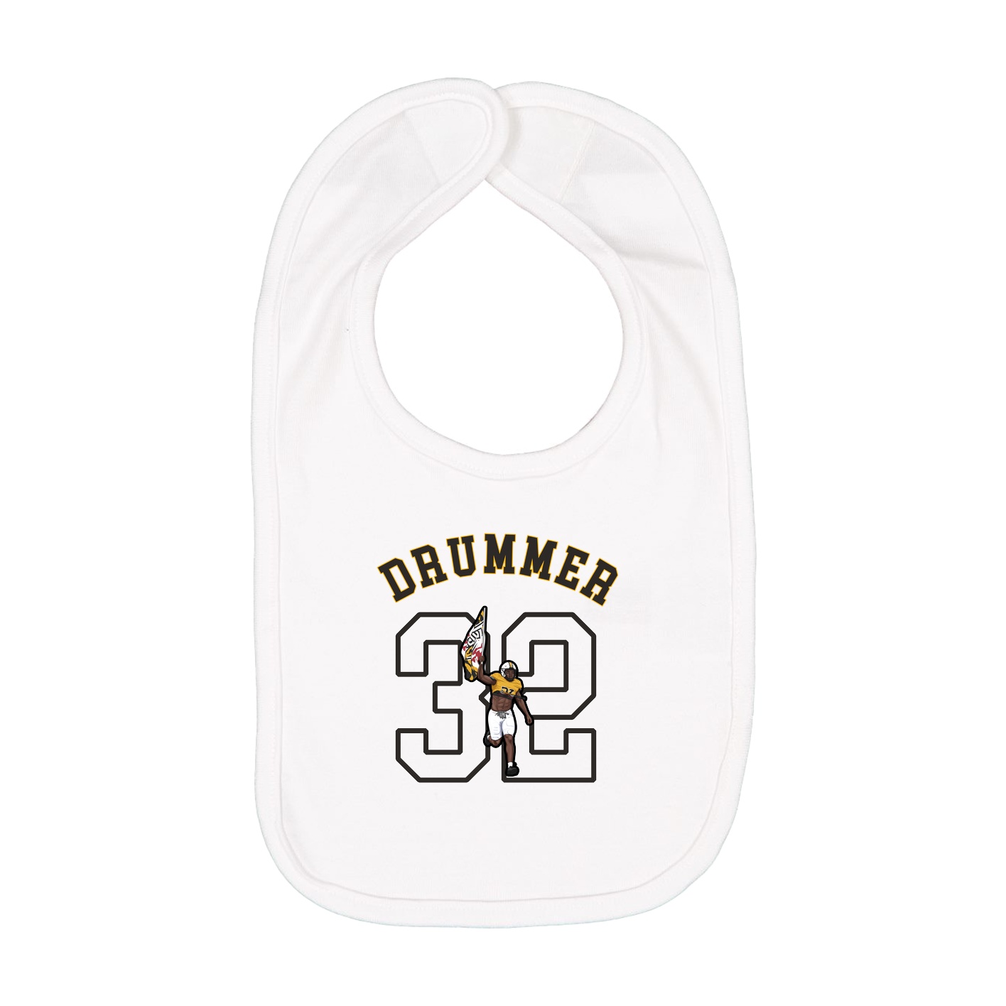 Infant Bib — Shirsey Arch in White