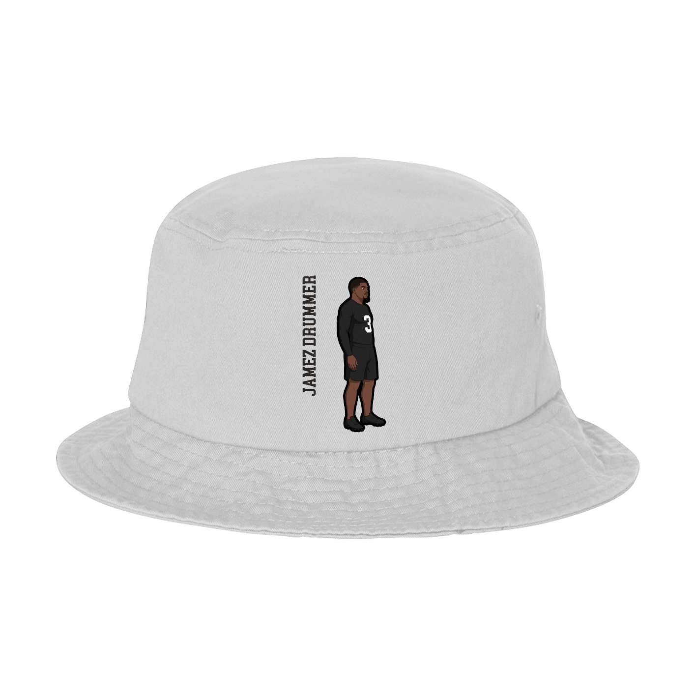 Bucket Cap — Name Vertical in White