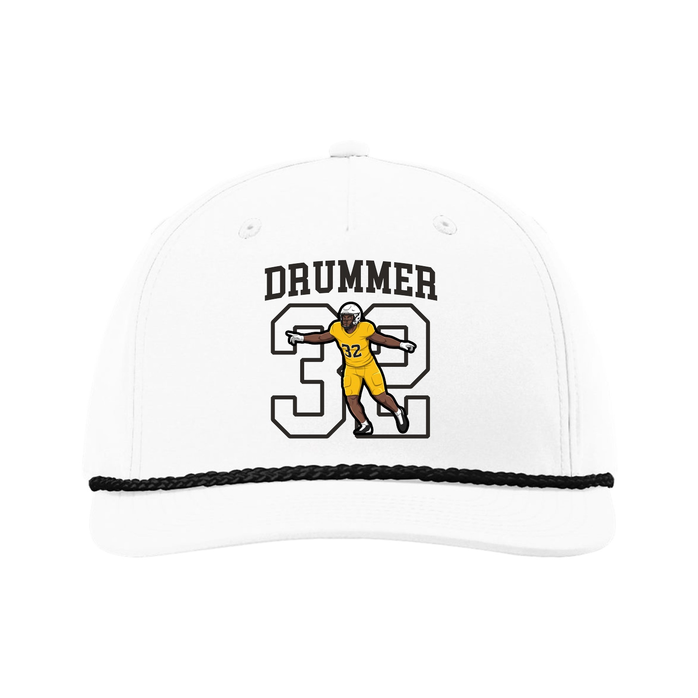 Five-Panel Classic Rope Cap — Shirsey in White