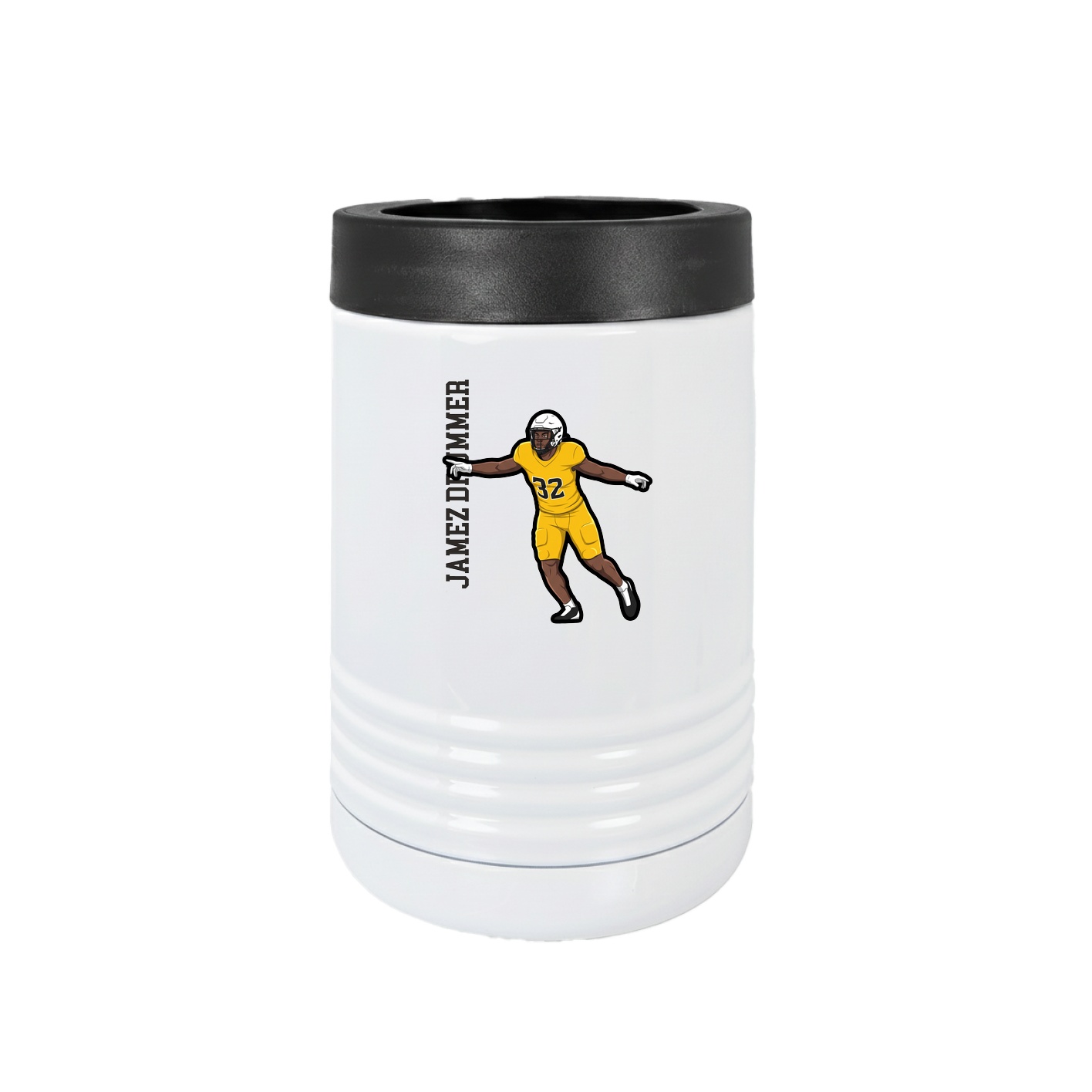 Beverage Holder — Name Vertical in White