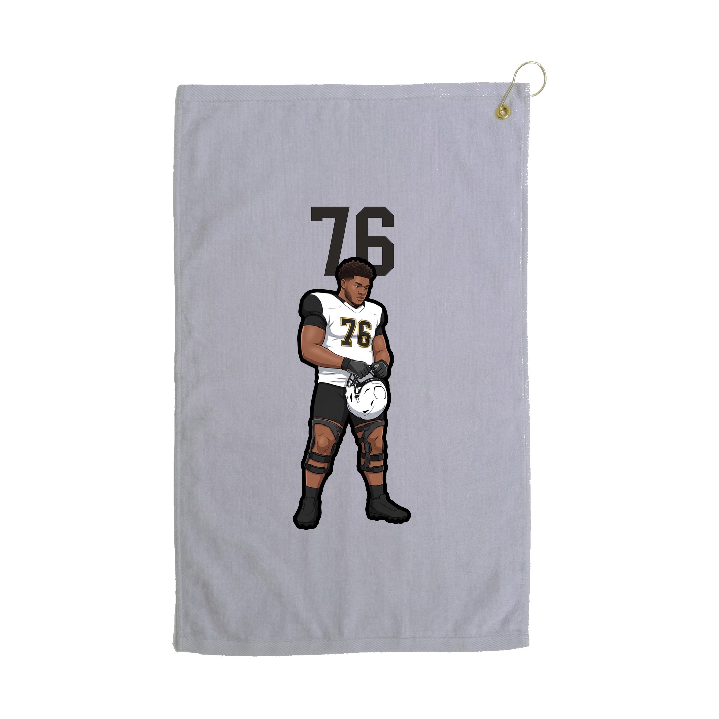 Golf Towel — Number Top in Grey