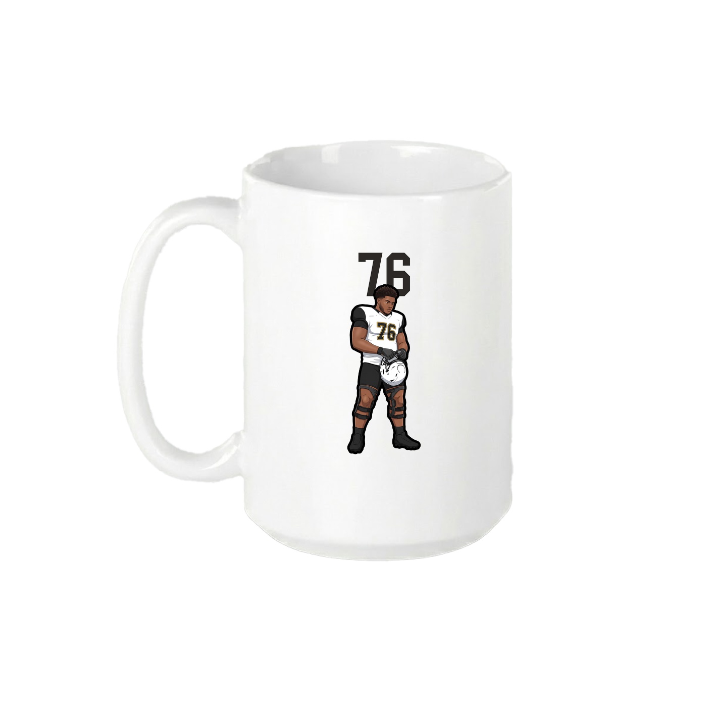 15oz Coffee Mug — Number Top in White
