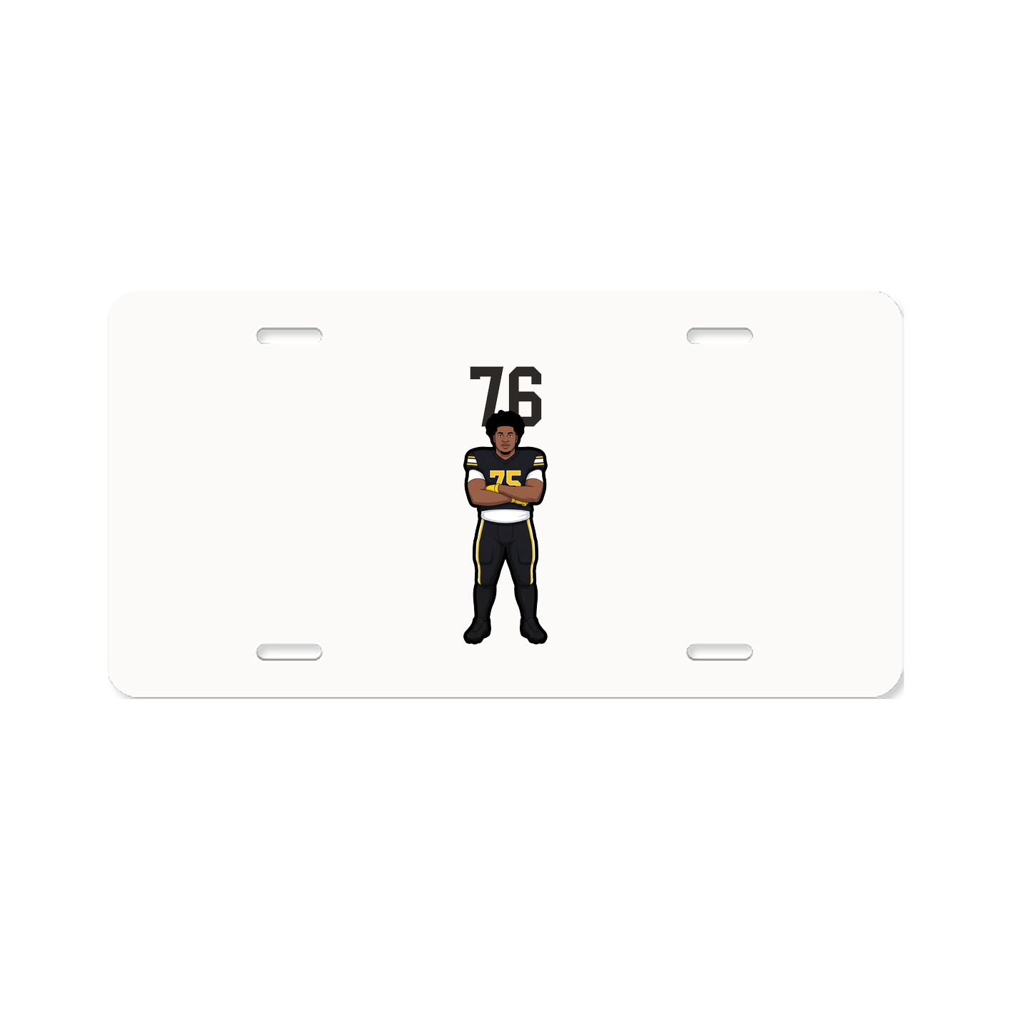 License Plate — Number Top in Classic