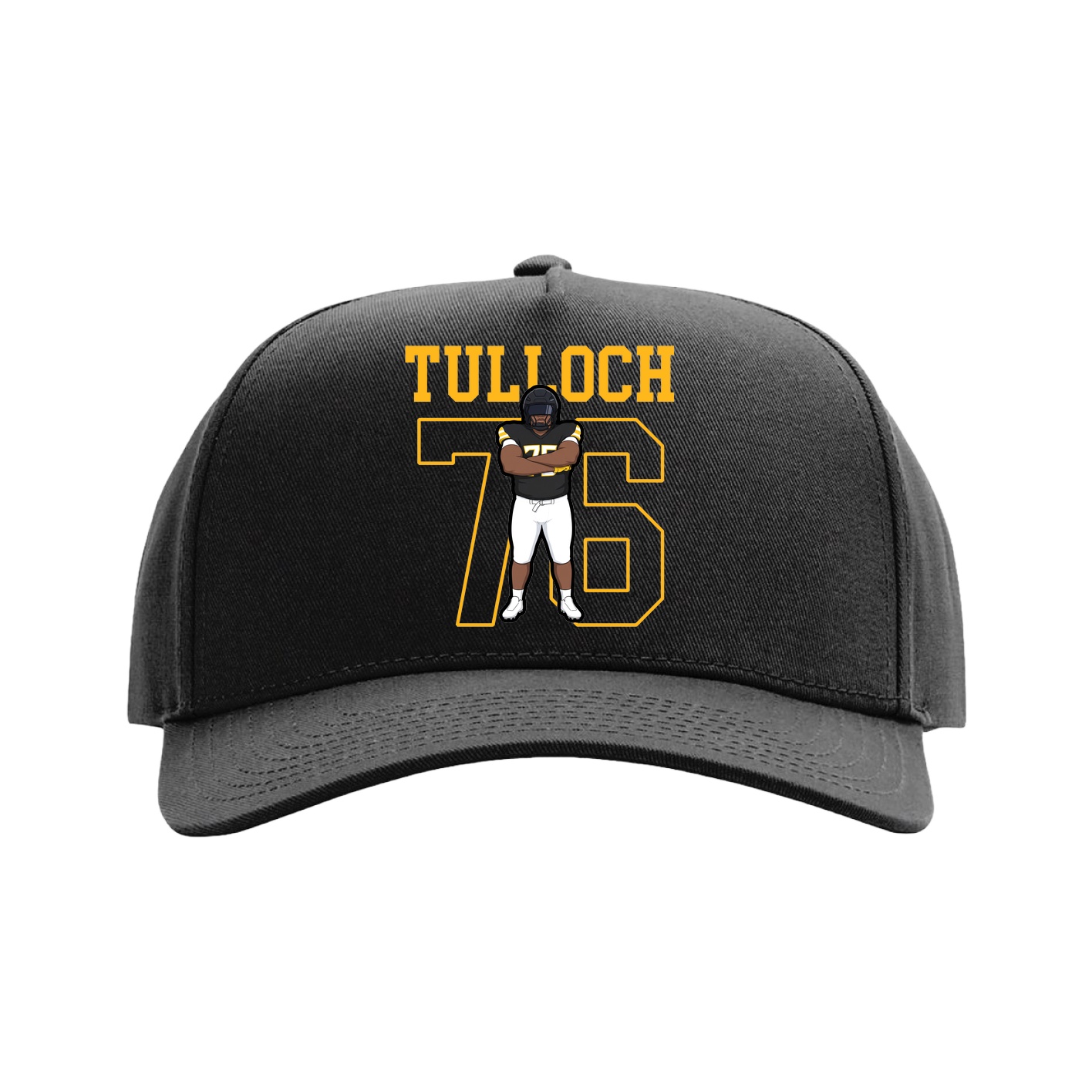 Full Fabric Five-Panel Champ Cap — Shirsey in Black
