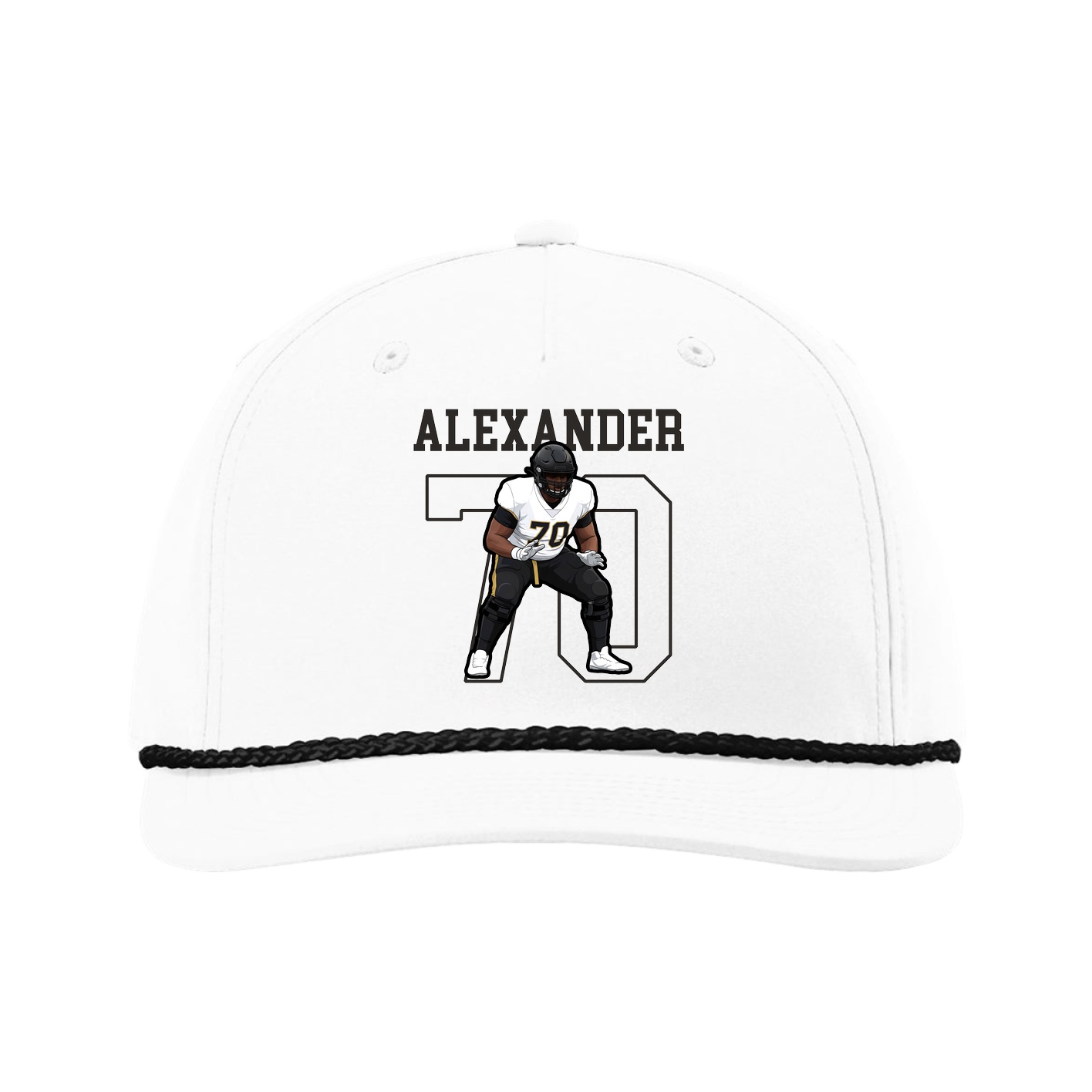 Five-Panel Classic Rope Cap — Shirsey in White