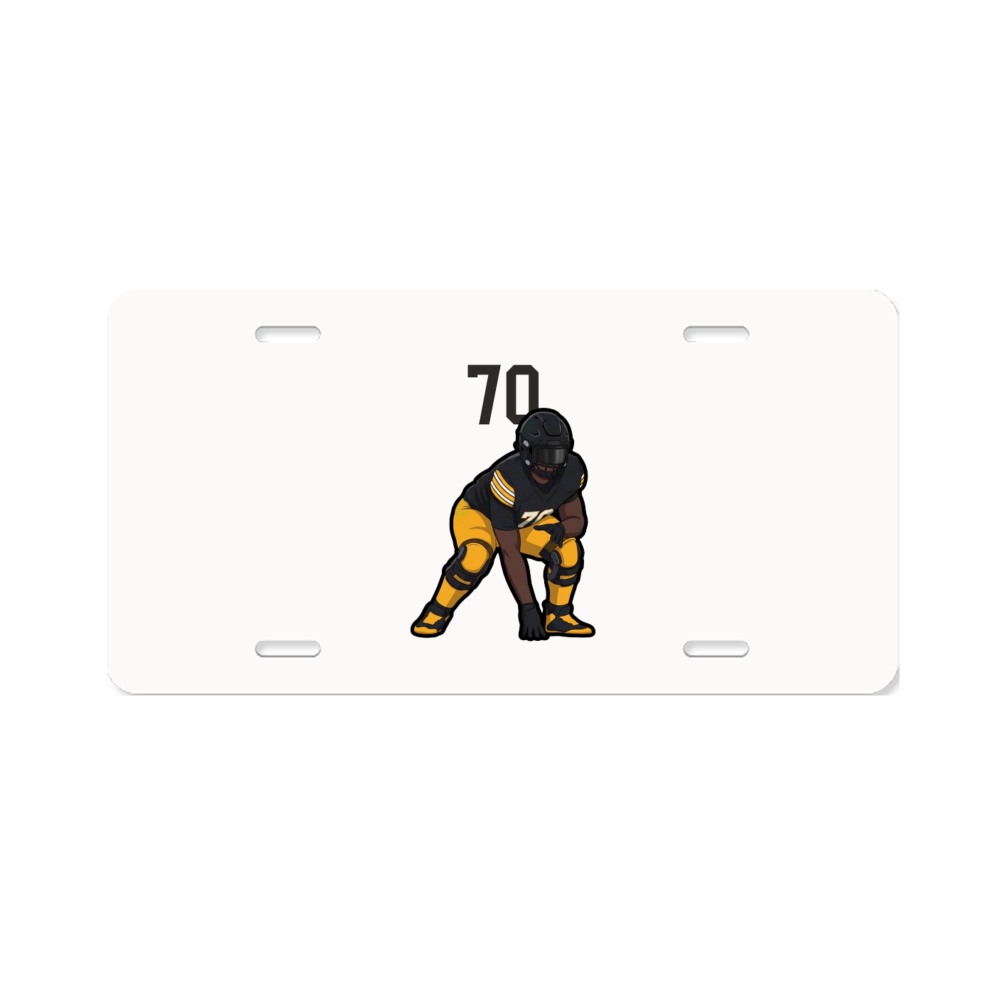 License Plate — Number Top in Classic