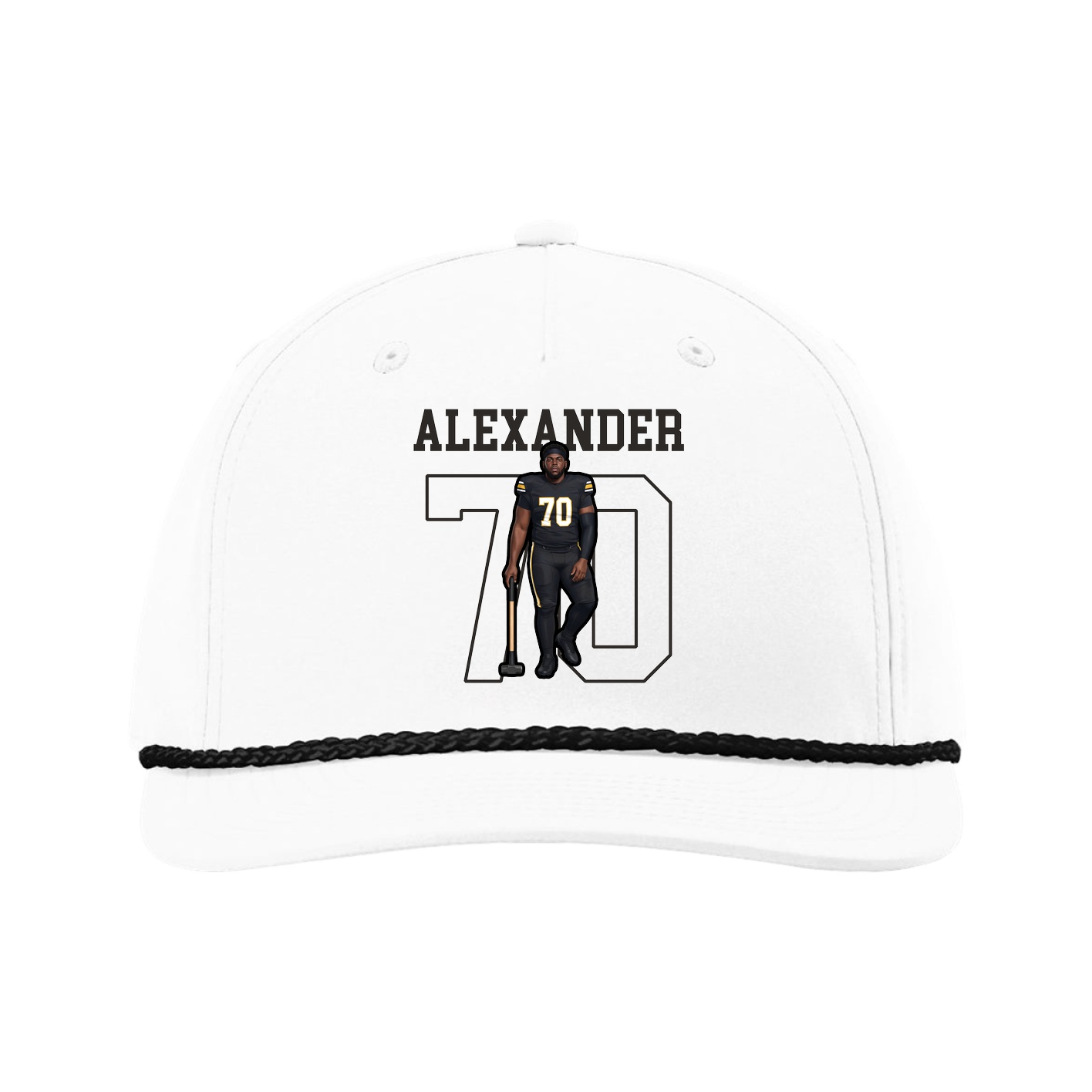 Five-Panel Classic Rope Cap — Shirsey in White