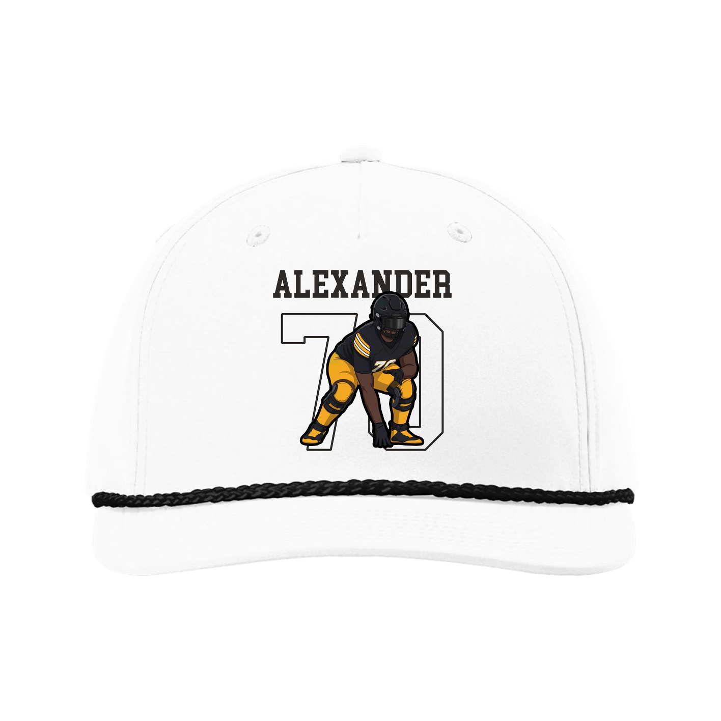 Five-Panel Classic Rope Cap — Shirsey in White
