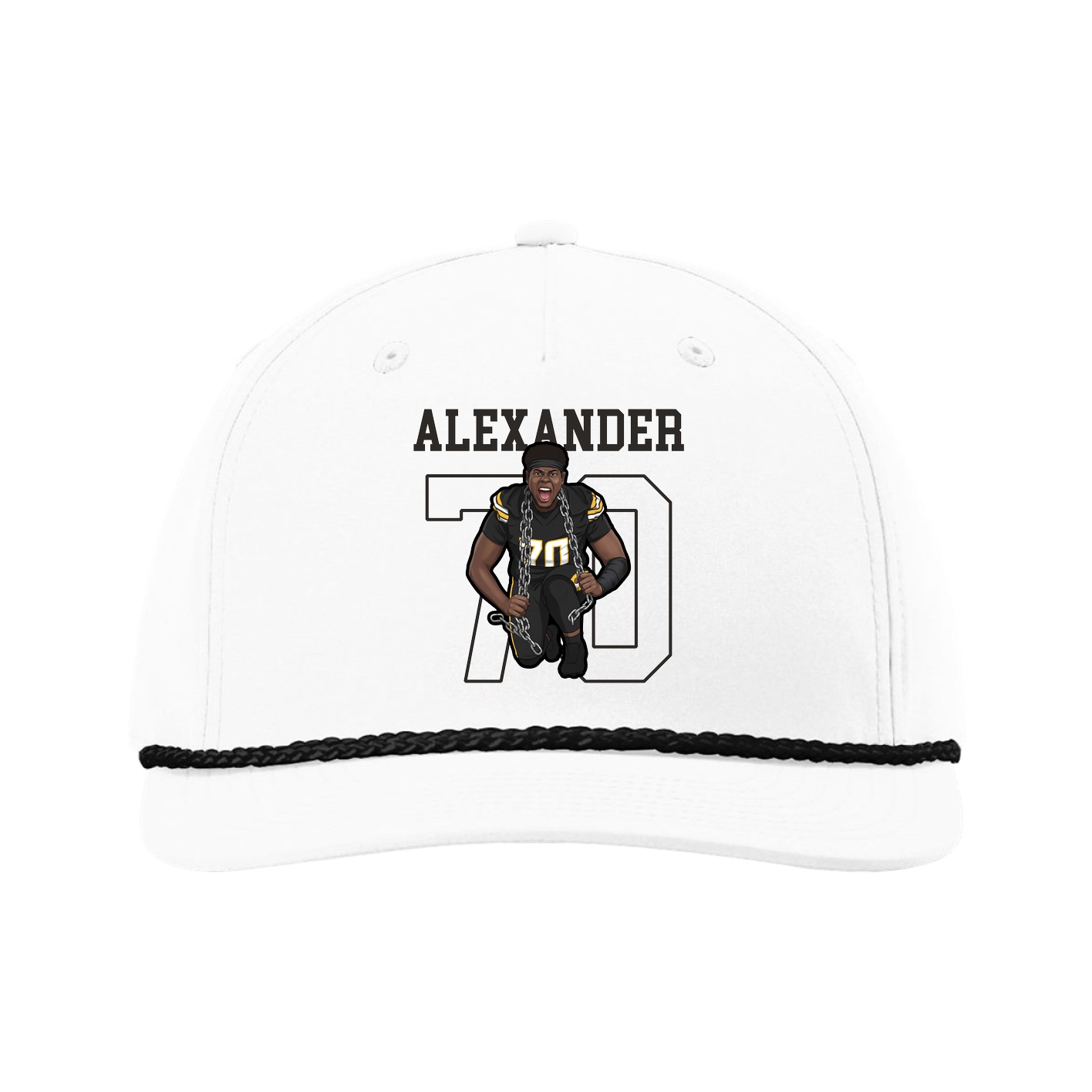 Five-Panel Classic Rope Cap — Shirsey in White