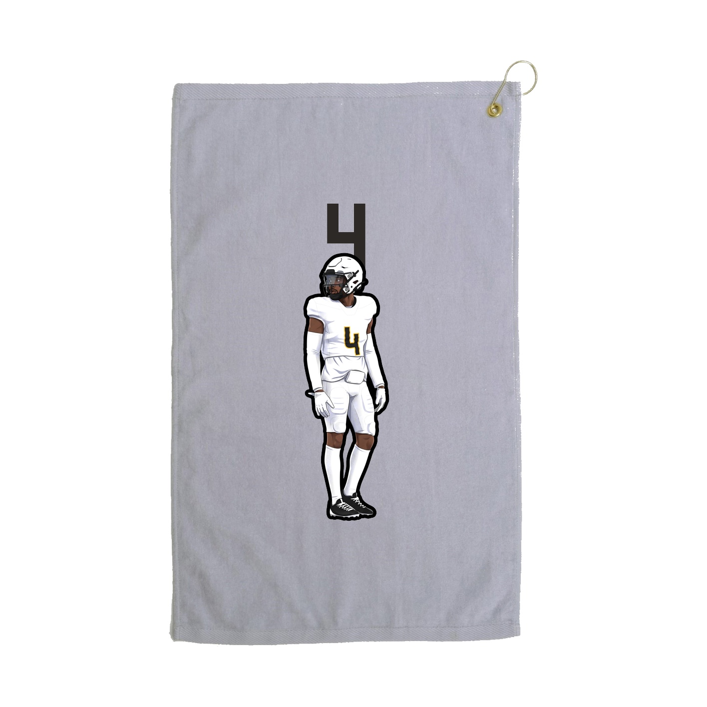 Golf Towel — Number Top in Grey