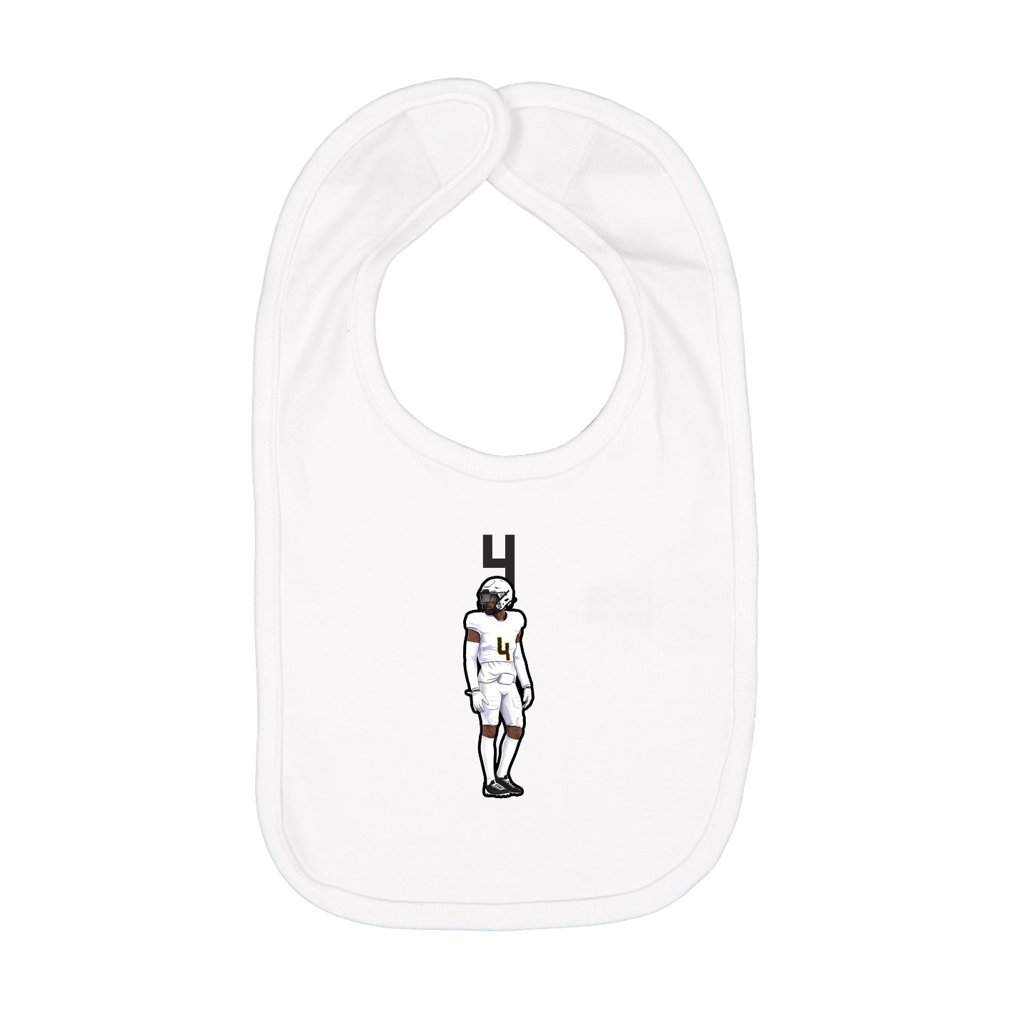 Infant Bib — Number Top in White