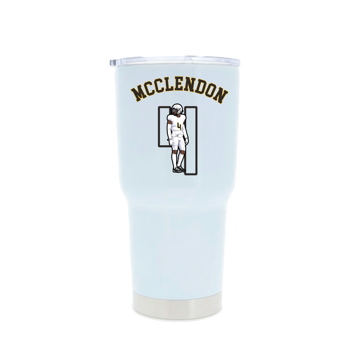30oz Stainless Steel Tumbler — Shirsey Arch in White