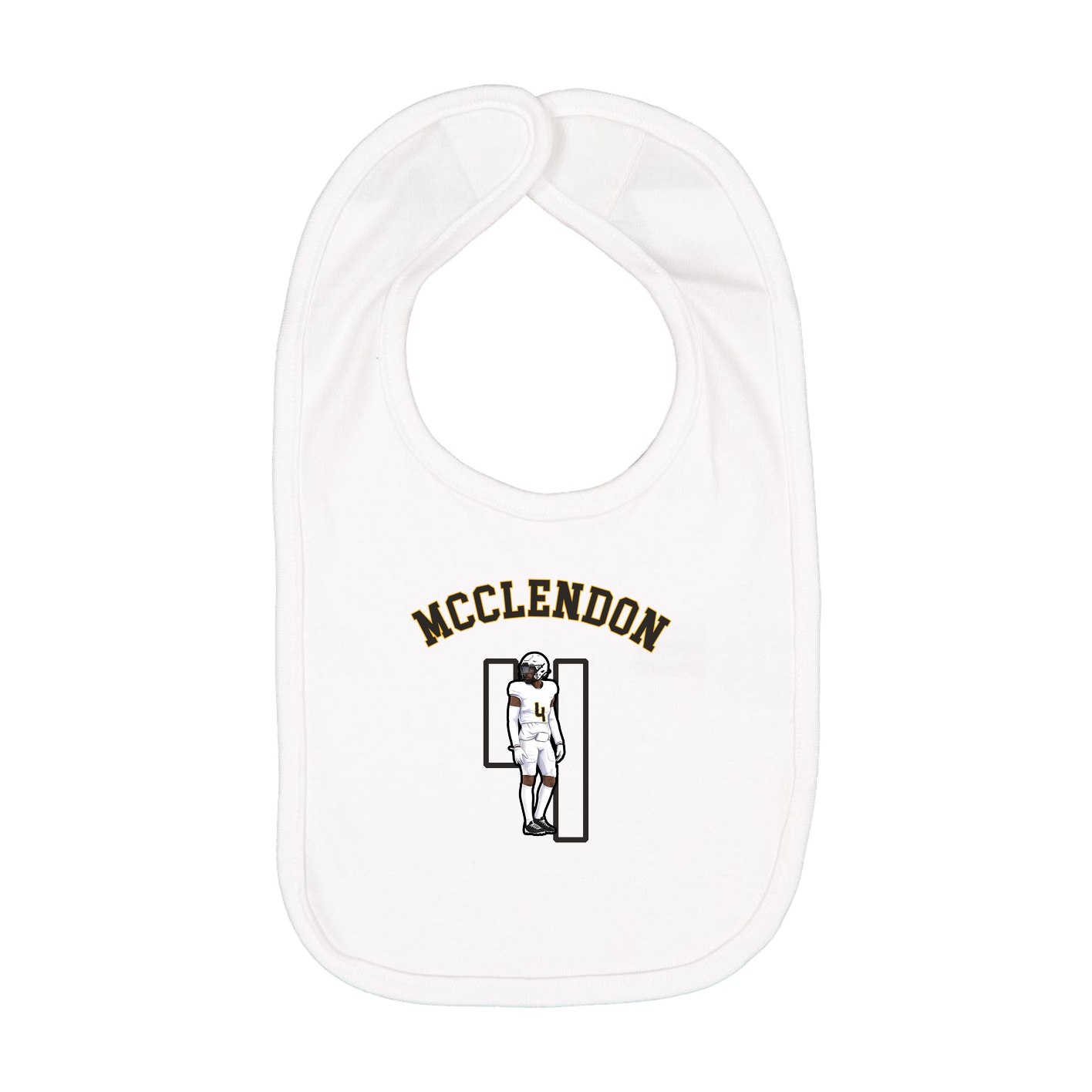 Infant Bib — Shirsey Arch in White