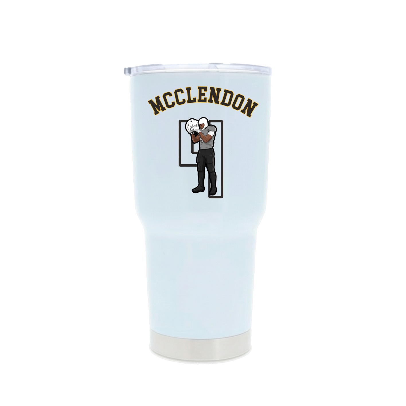 30oz Stainless Steel Tumbler — Shirsey Arch in White