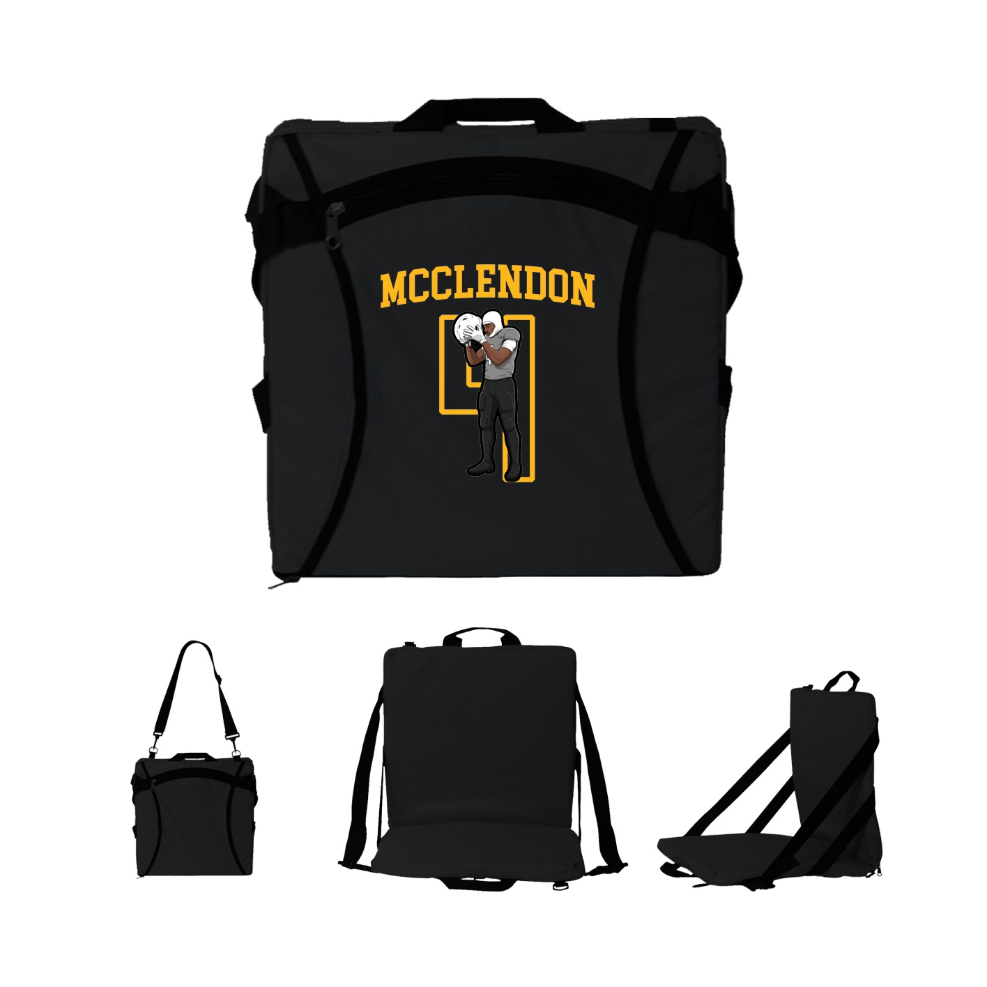 Folding Stadium Seat — Shirsey in Black