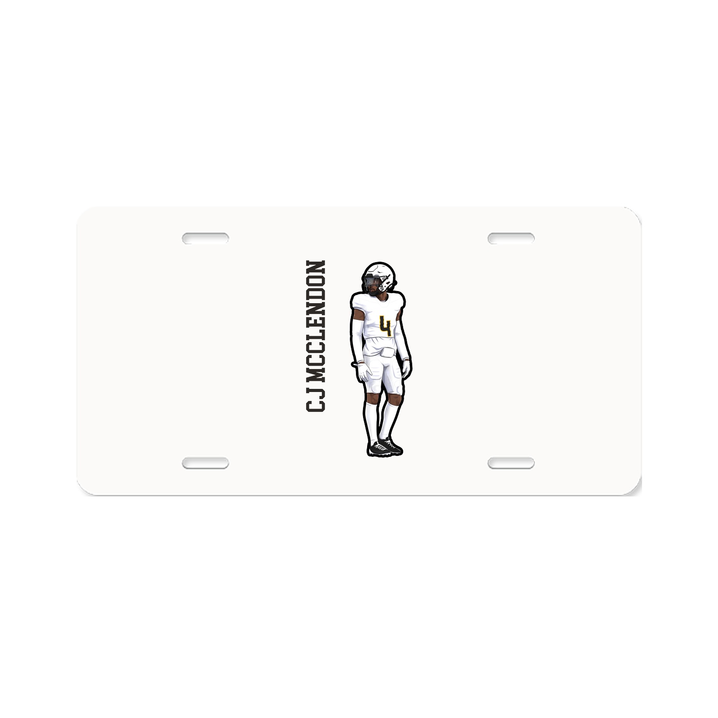 License Plate — Name Vertical in Classic