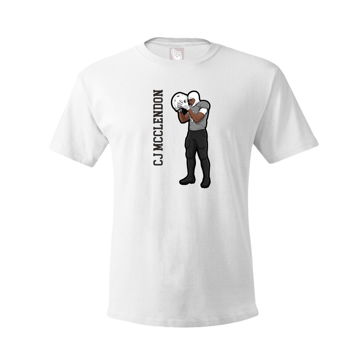 Tee — Name Vertical in White