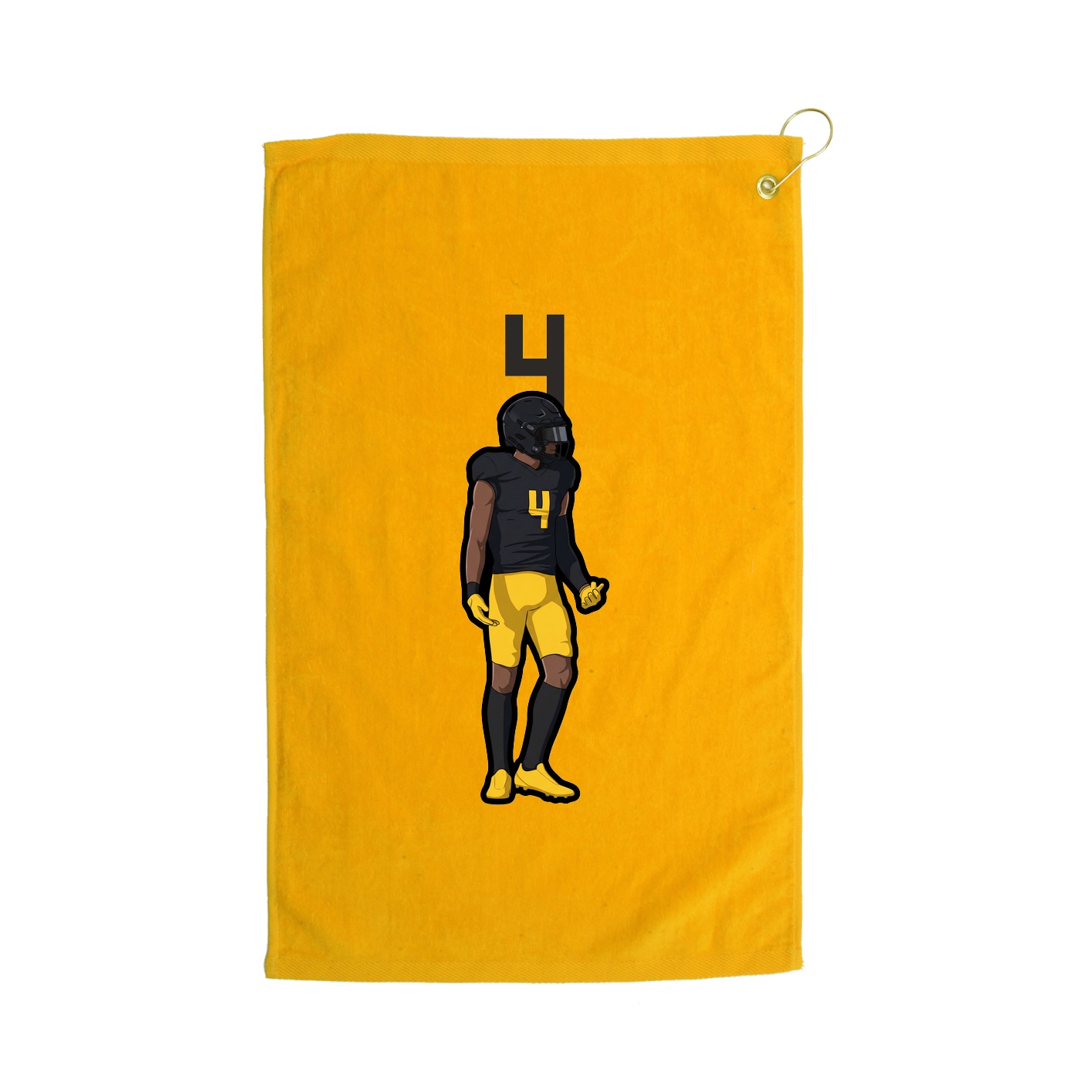 Golf Towel — Number Top in Gold