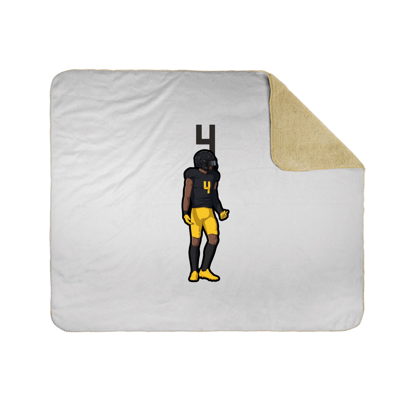 Throw Blanket — Number Top in White