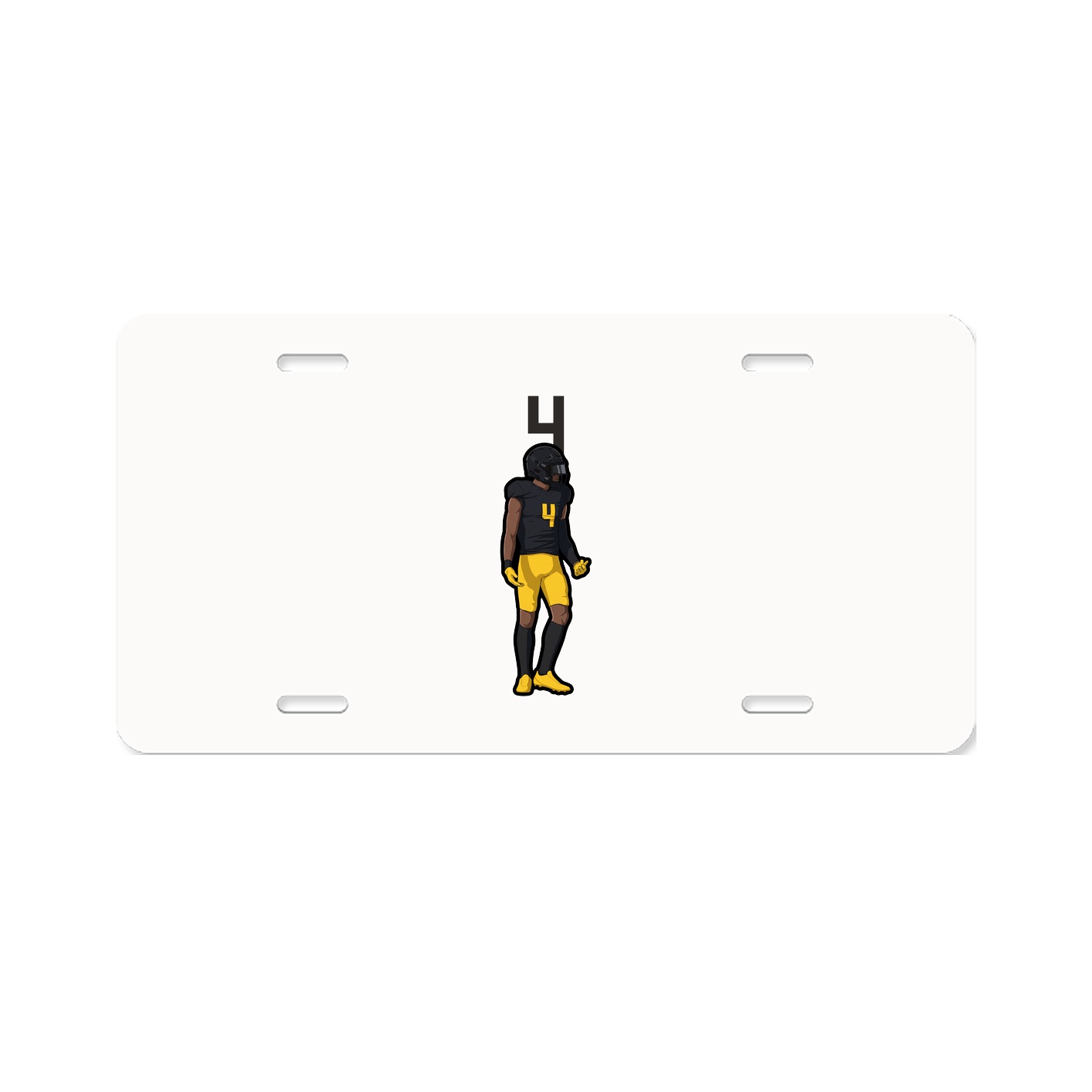 License Plate — Number Top in Classic
