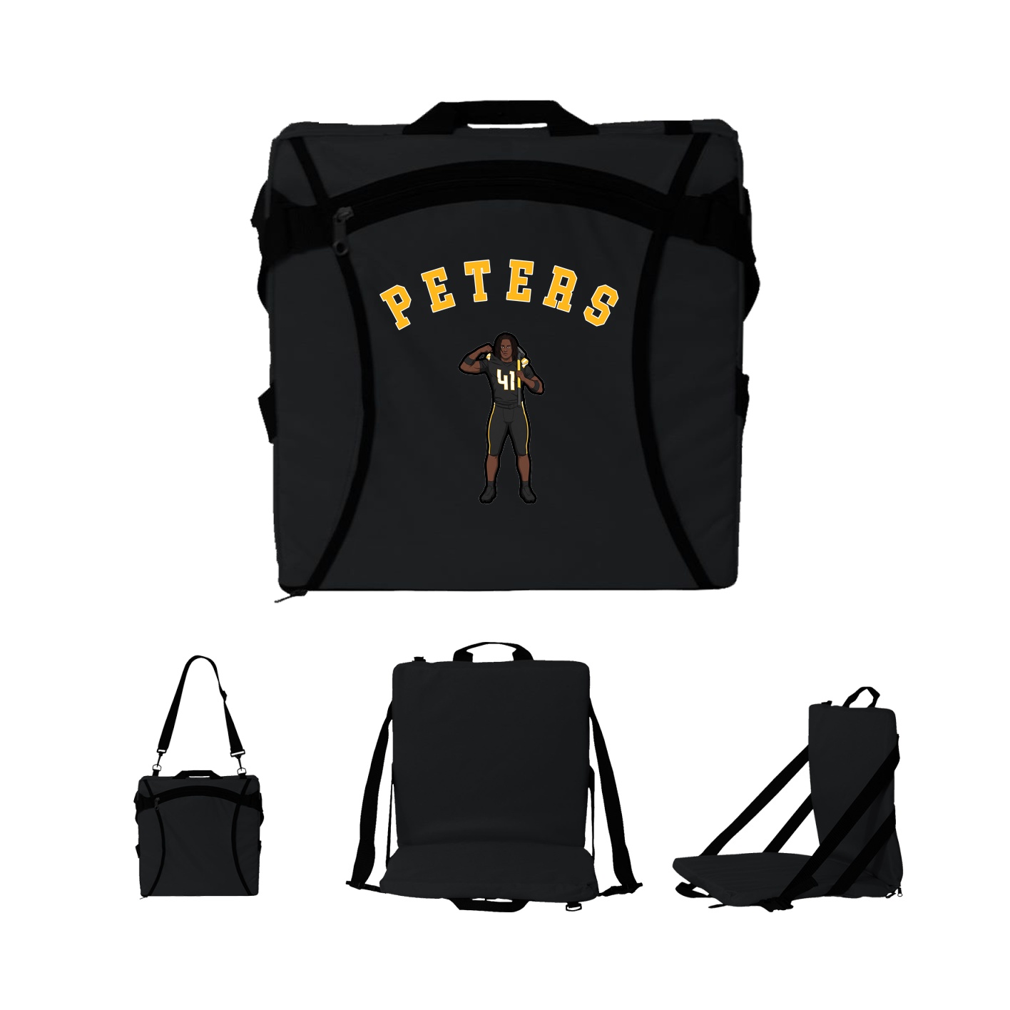 Folding Stadium Seat — Shirsey Arch in Black