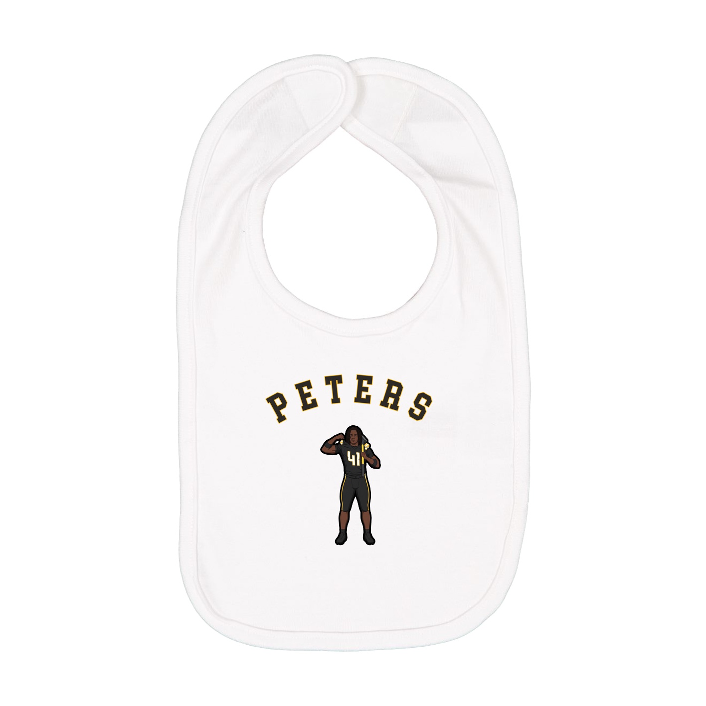 Infant Bib — Shirsey Arch in White