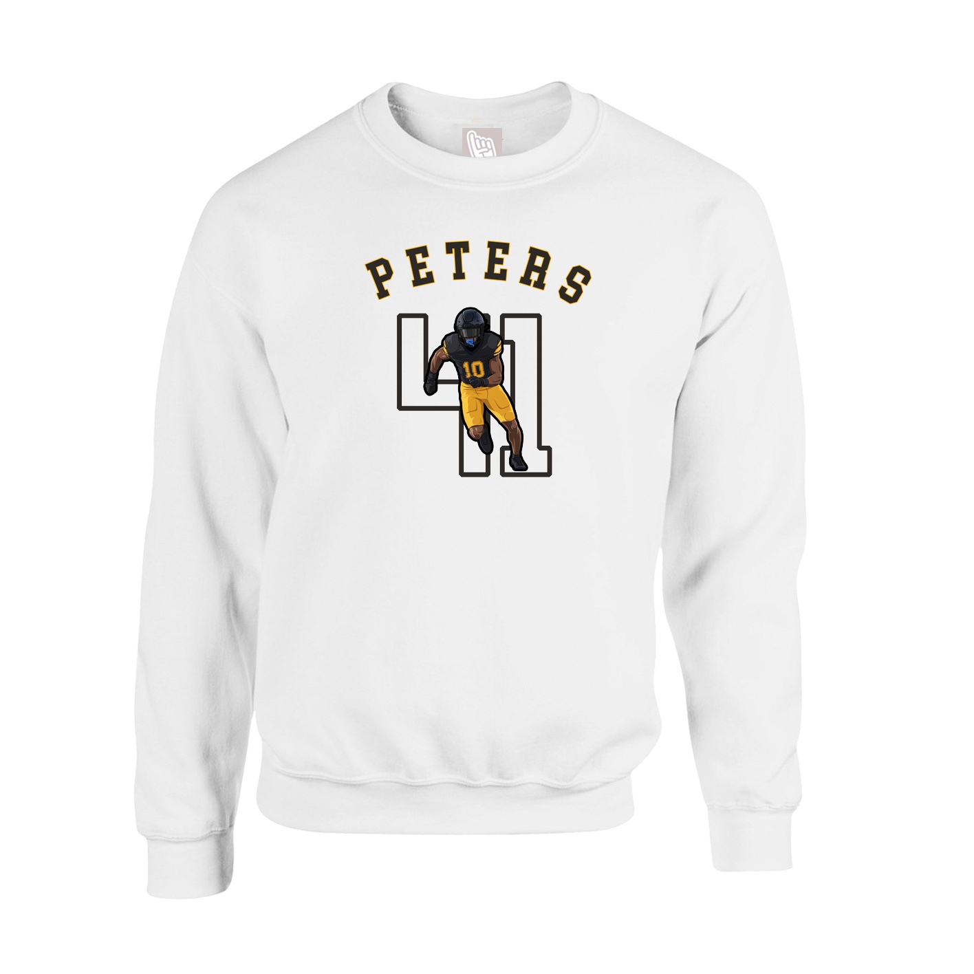Fleece Crew — Shirsey Arch in White