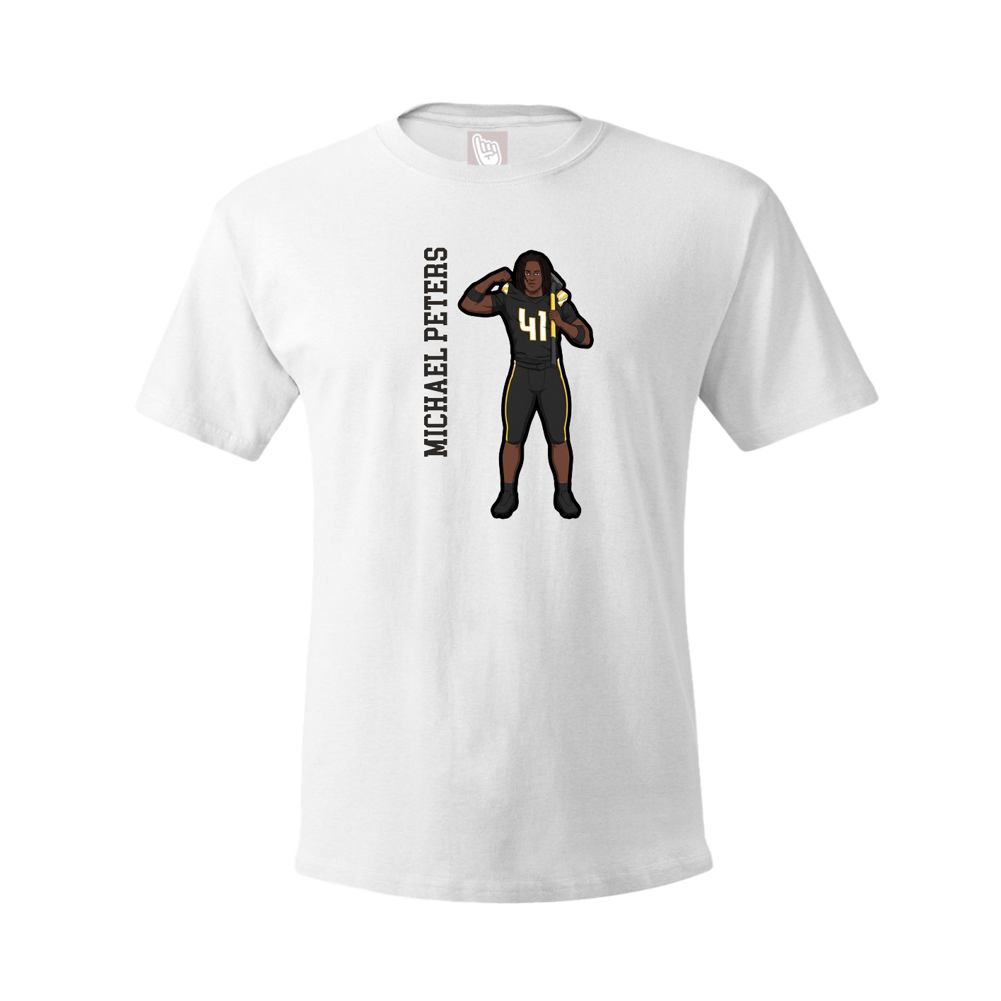 Tee — Name Vertical in White