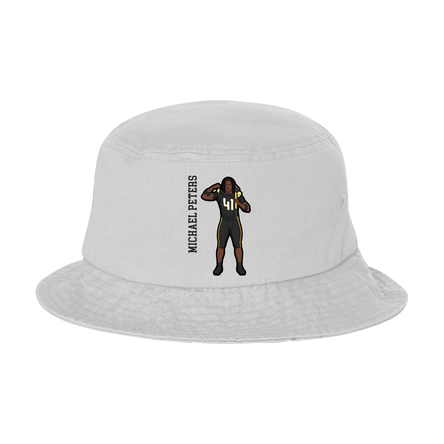 Bucket Cap — Name Vertical in White