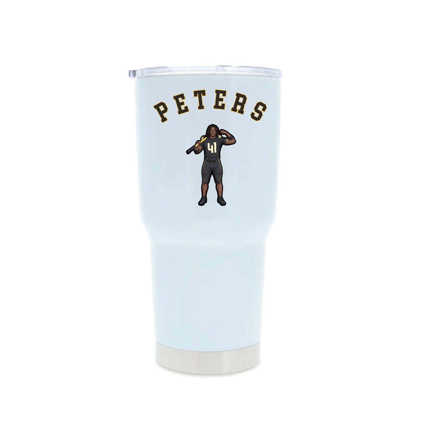 30oz Stainless Steel Tumbler — Shirsey Arch in White
