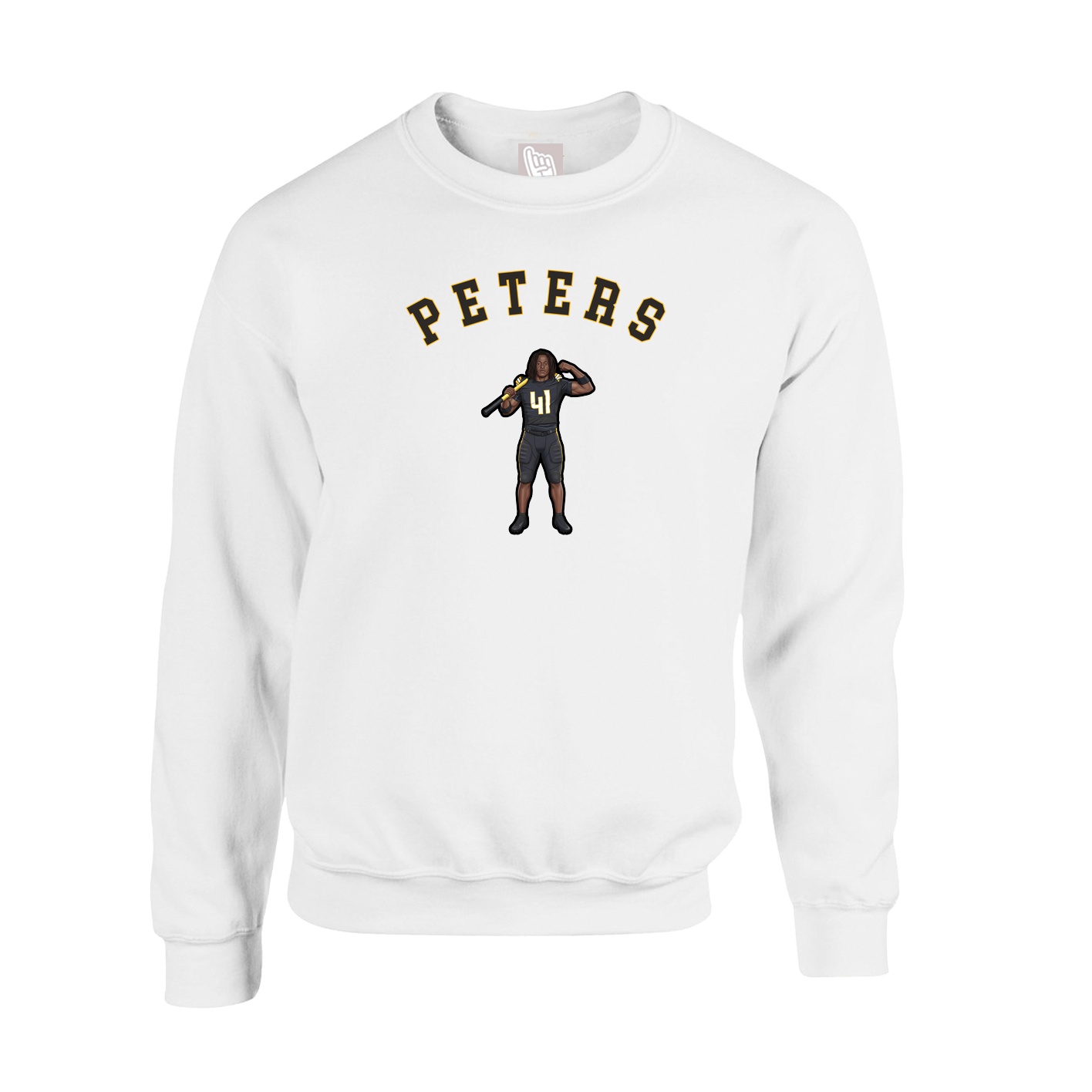Fleece Crew — Shirsey Arch in White
