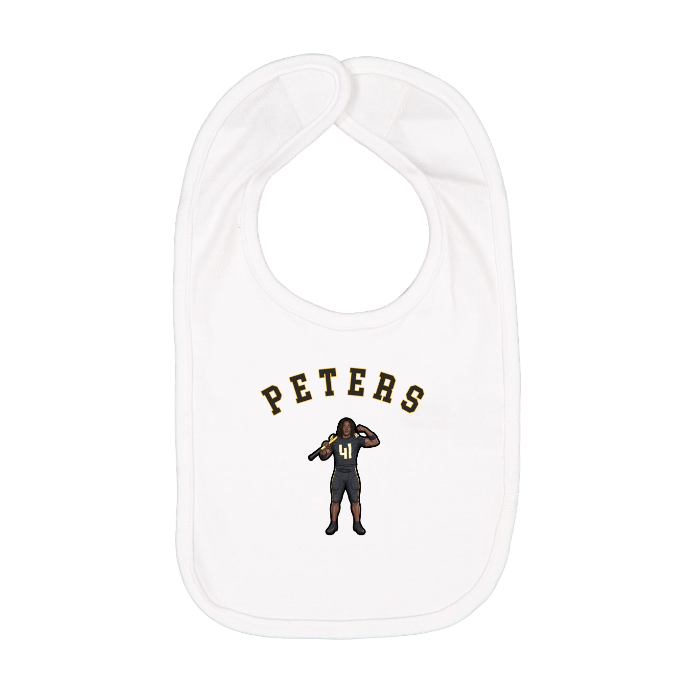 Infant Bib — Shirsey Arch in White