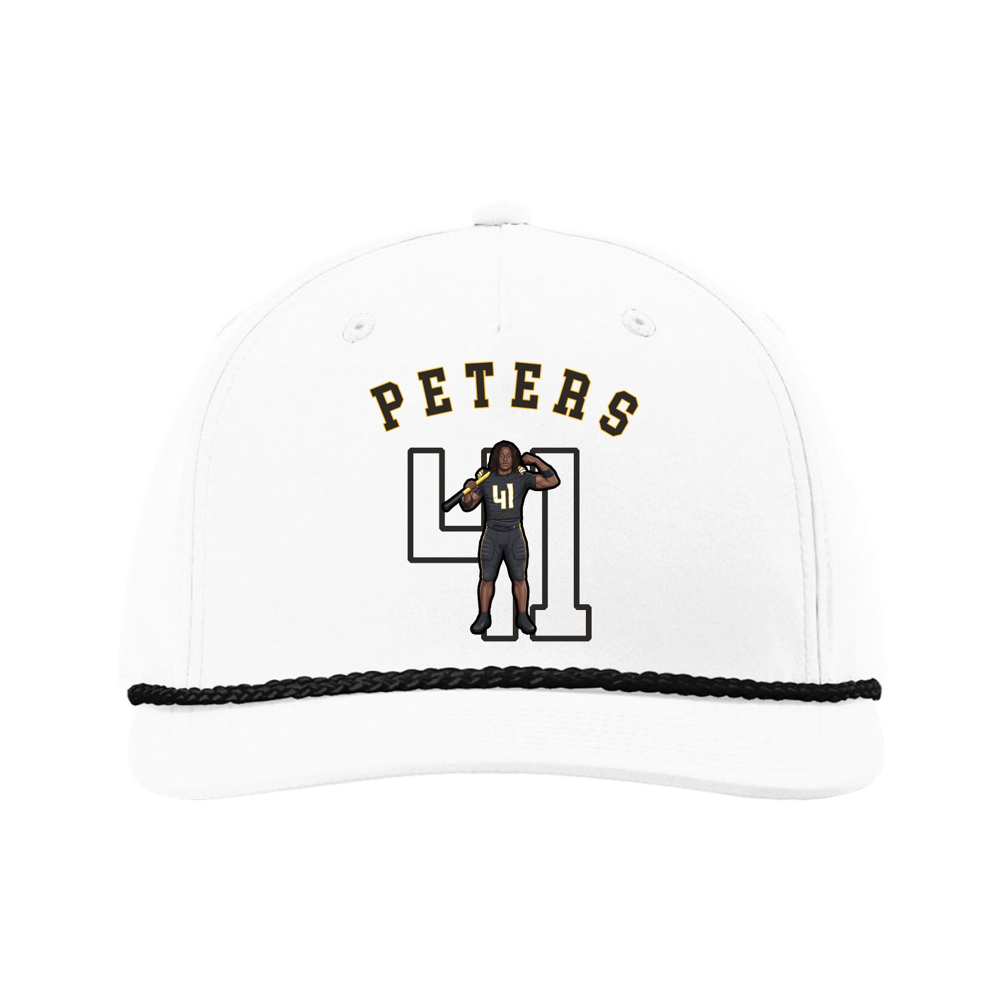 Five-Panel Classic Rope Cap — Shirsey Arch in White