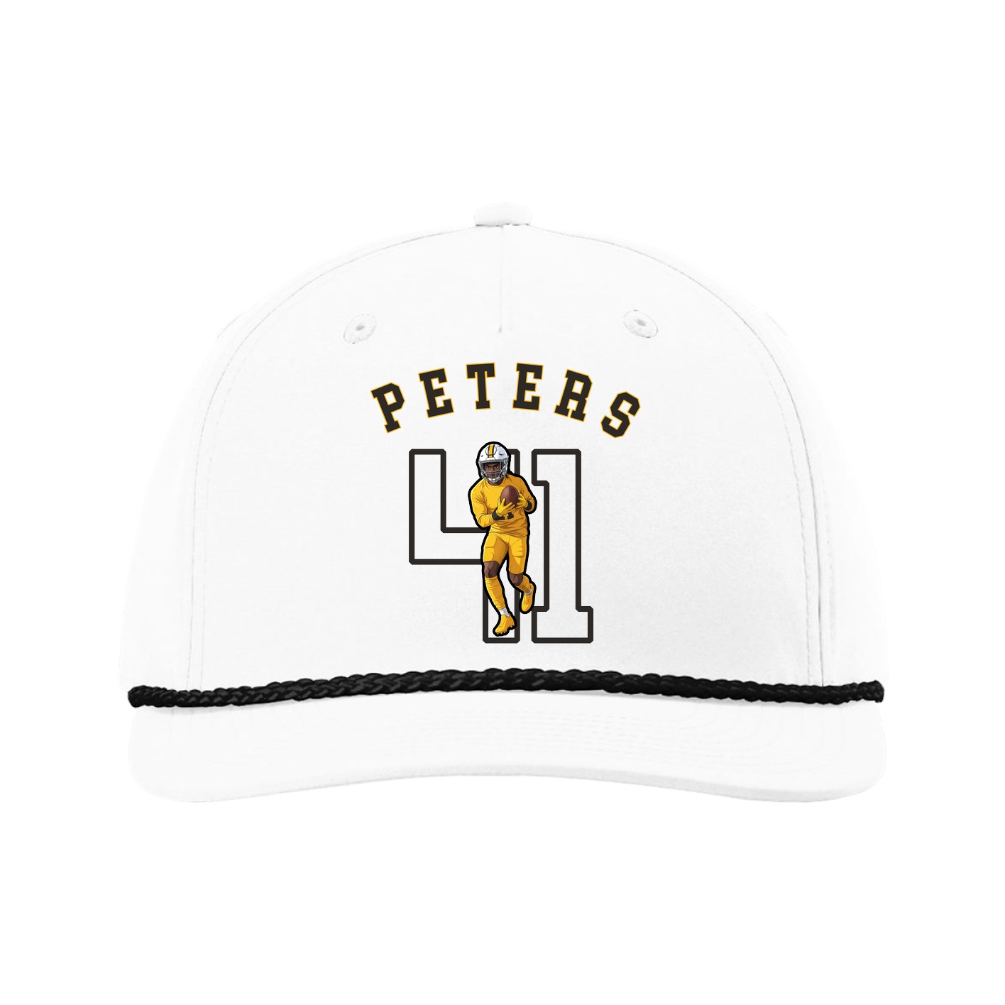 Five-Panel Classic Rope Cap — Shirsey Arch in White