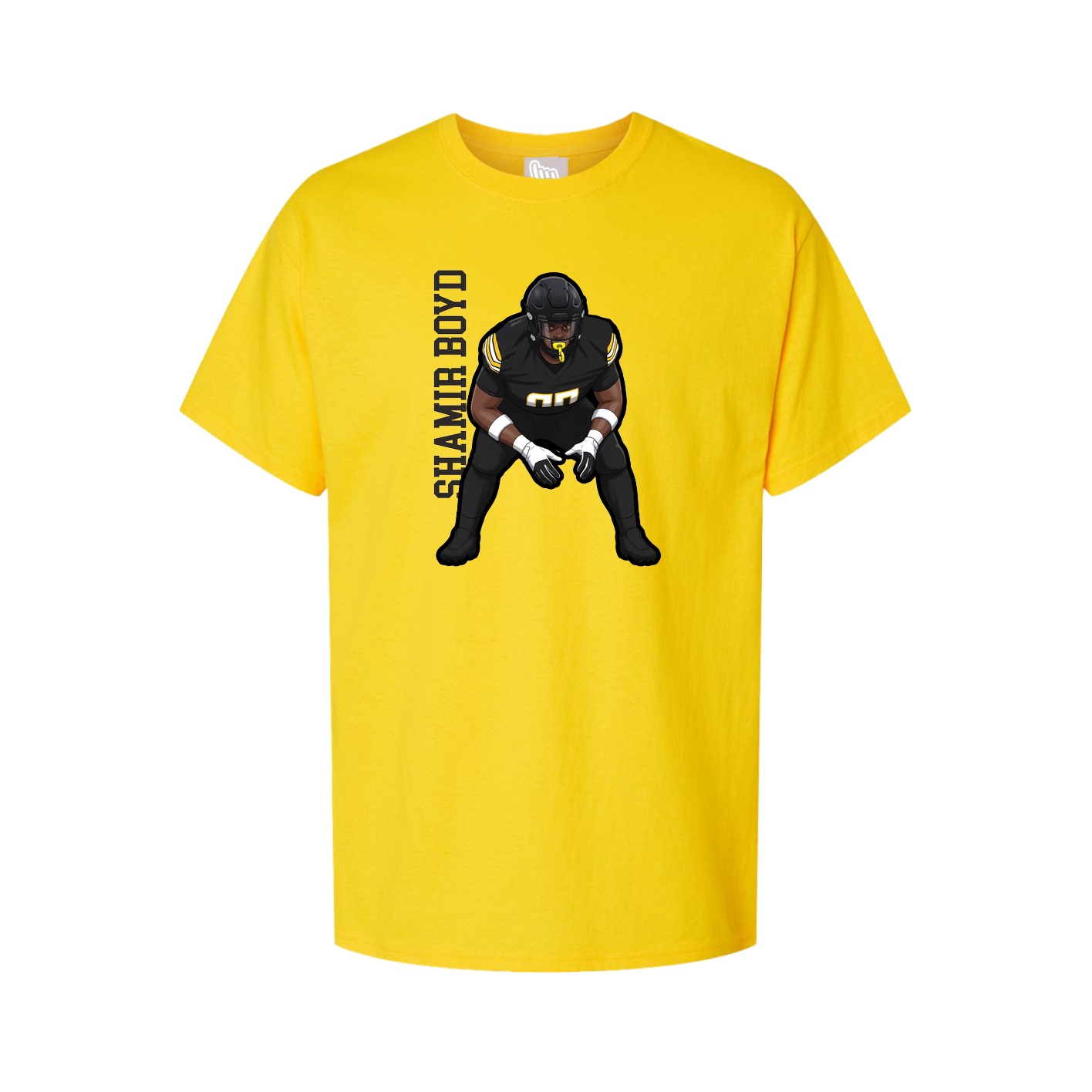Youth Tee — Name Vertical in Gold