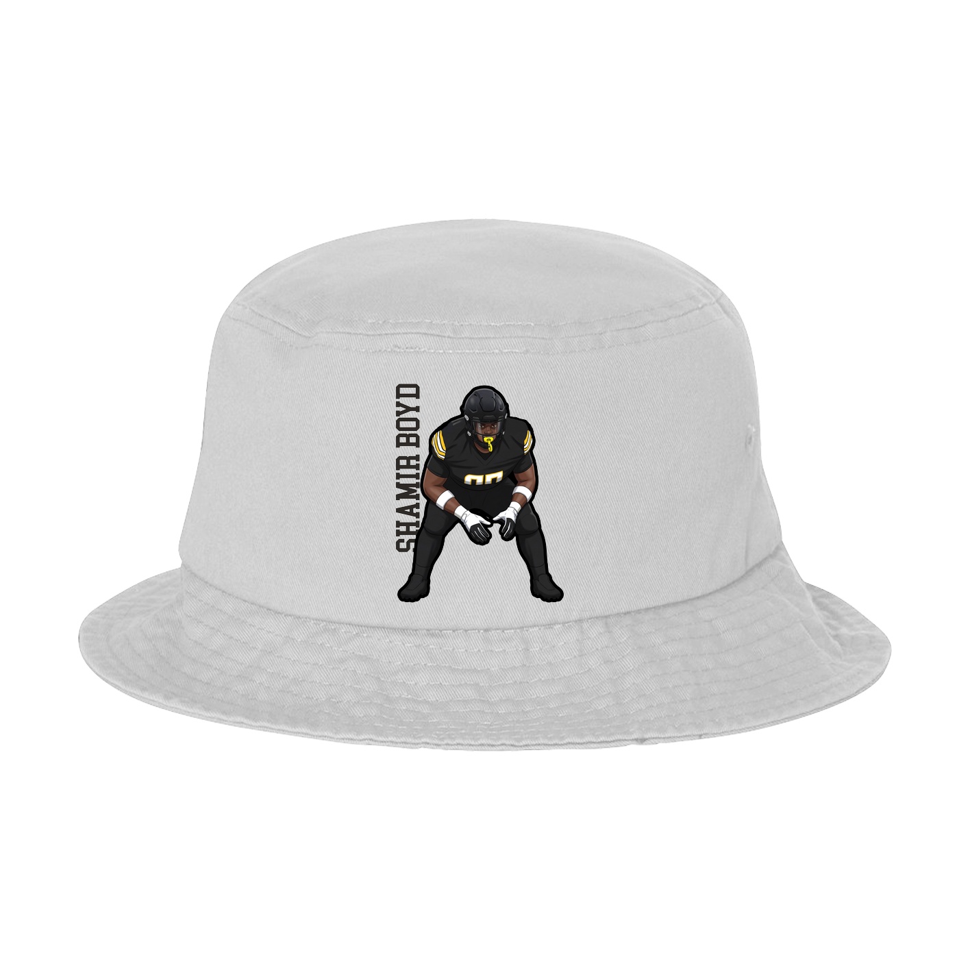 Bucket Cap — Name Vertical in White
