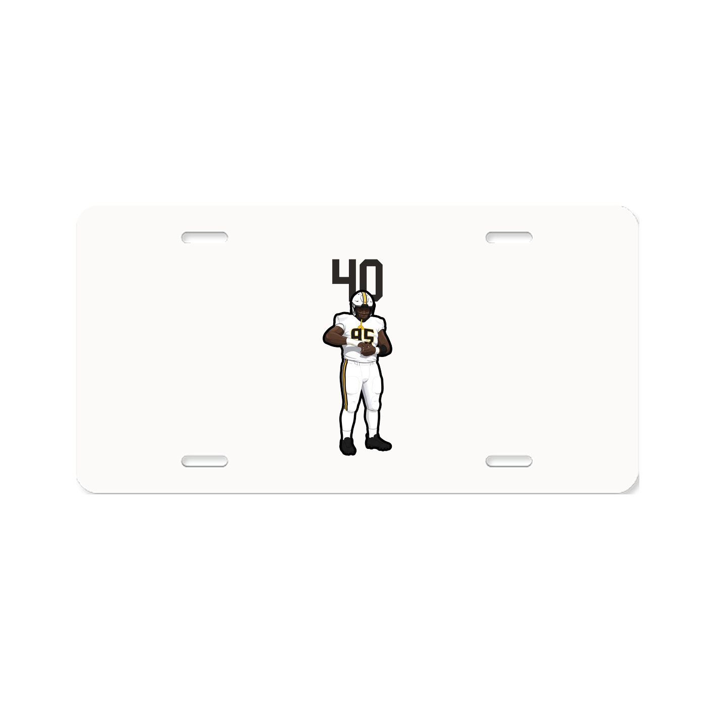 License Plate — Number Top in Classic